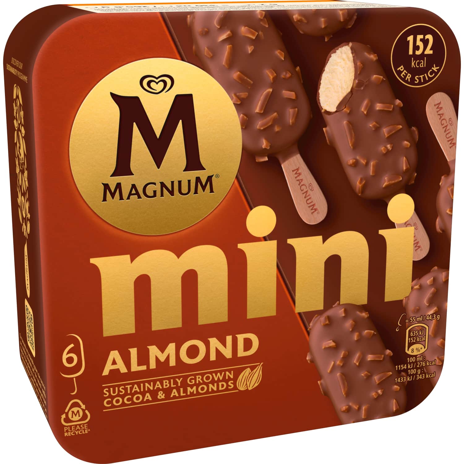 Мороженое с миндалем MAGNUM, 330мл/266г
