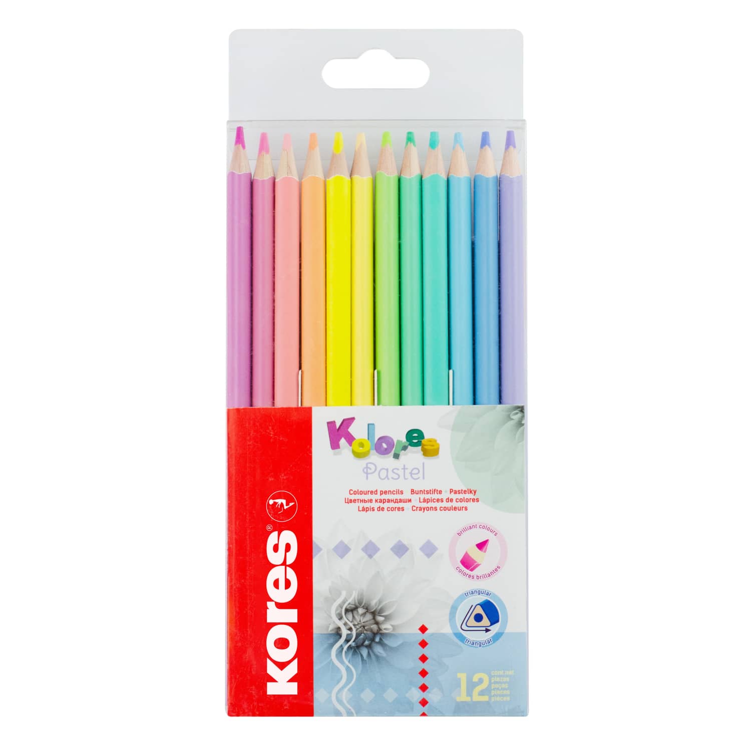 Sp.pieštuk. KORES KOLORES PASTEL, 12vnt.