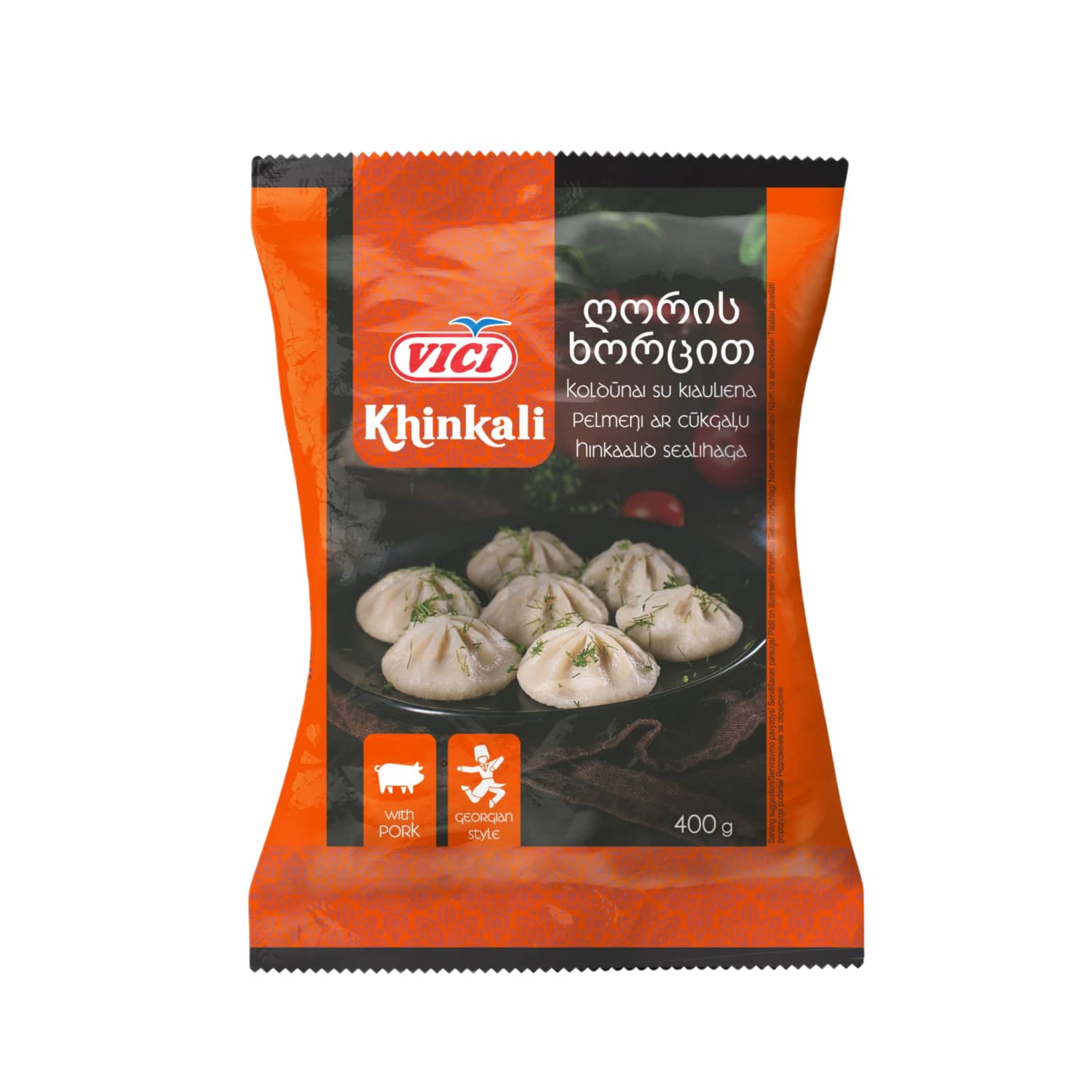 Koldūnai su kiauliena KHINKALI VIČI, 400 g