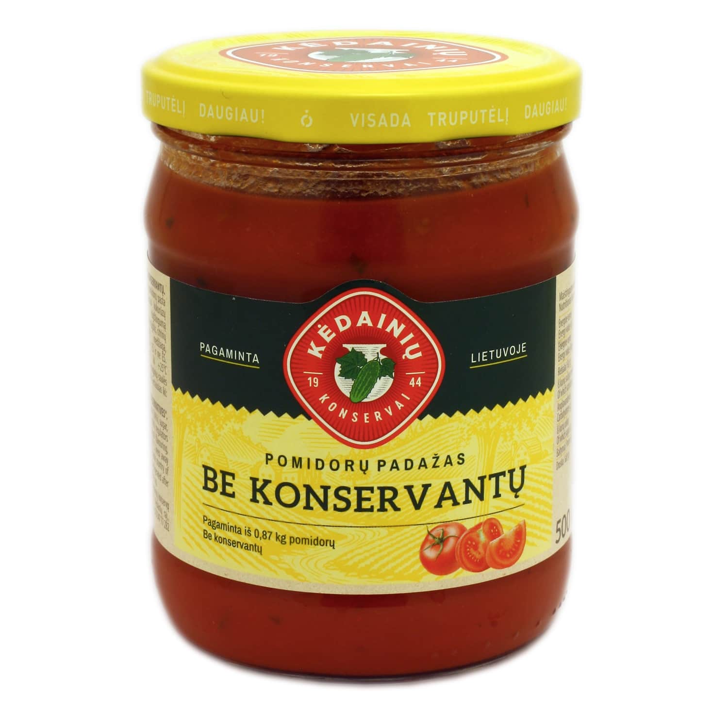 Томатный соус без консервантов KĖDAINIŲ KONSERVAI, 500г