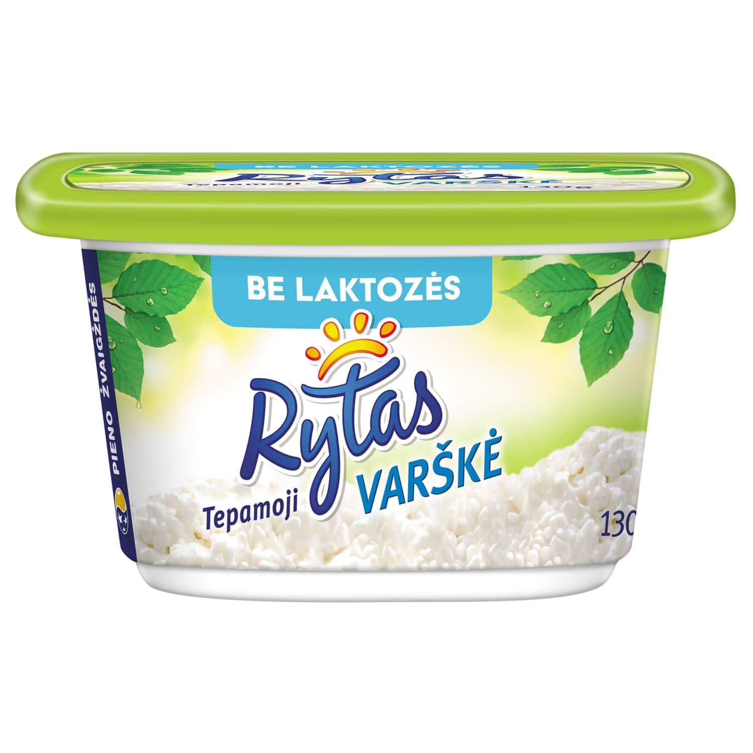 Tepamoji varškė be laktoz. RYTAS, 17 %, 130 g