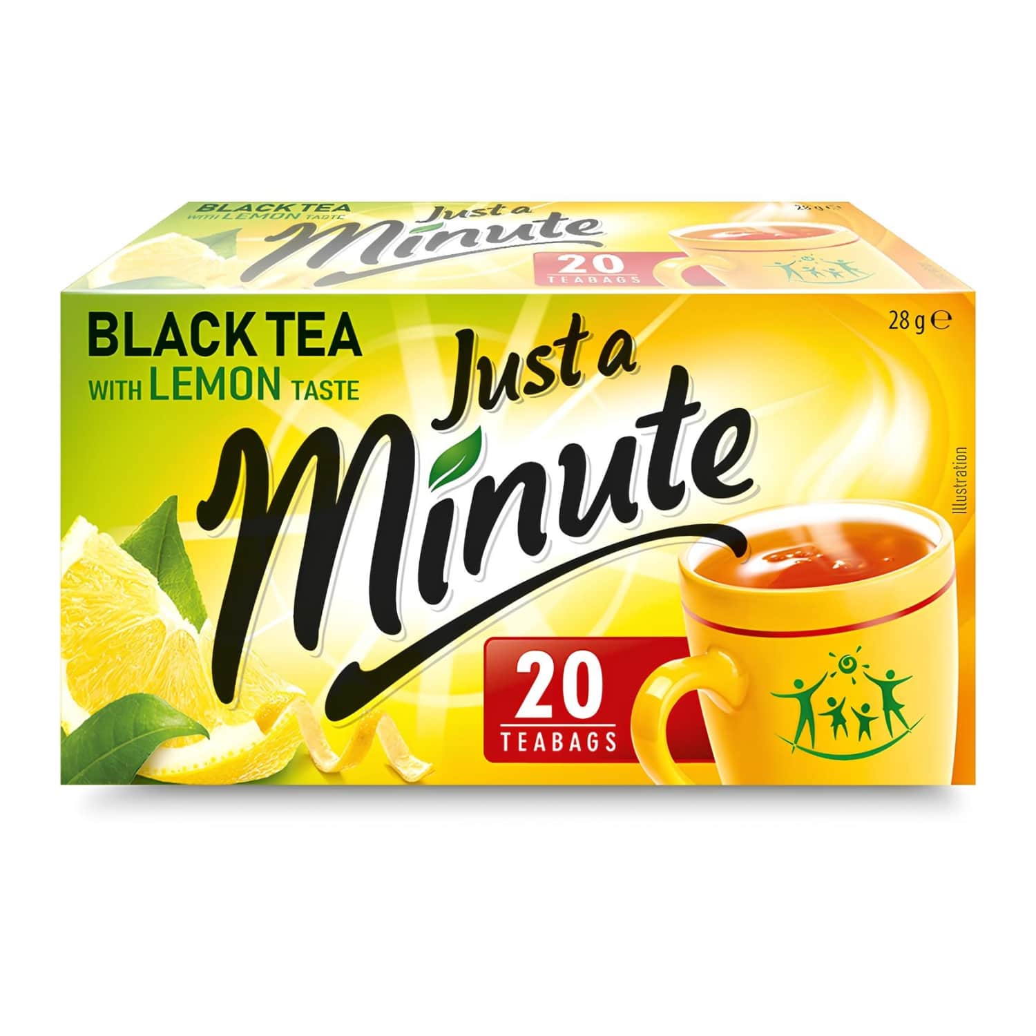 Чёрный чай JUST A MINUTE ЛИМОН, 20 x 1,4 г