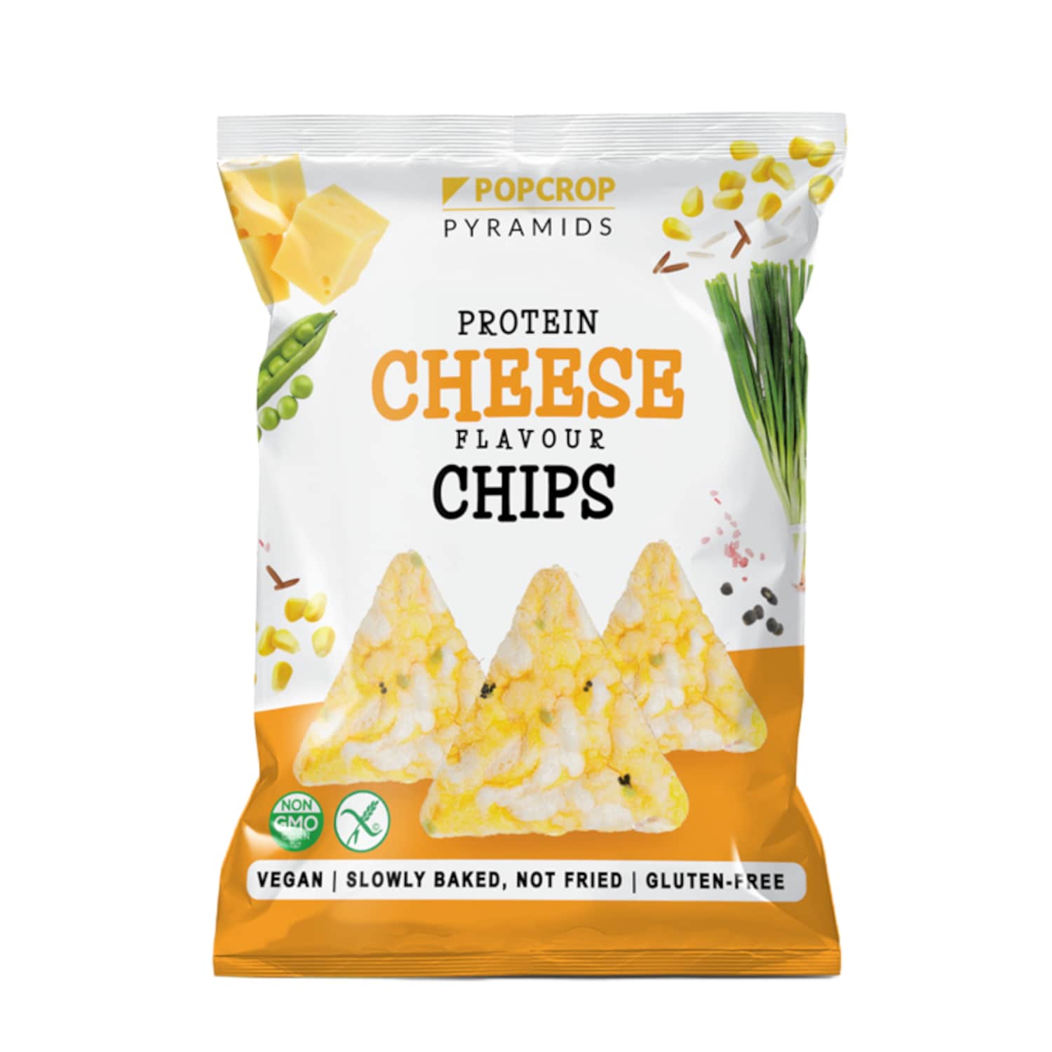 Cheese flavor protein chips POPCROP, 60 g