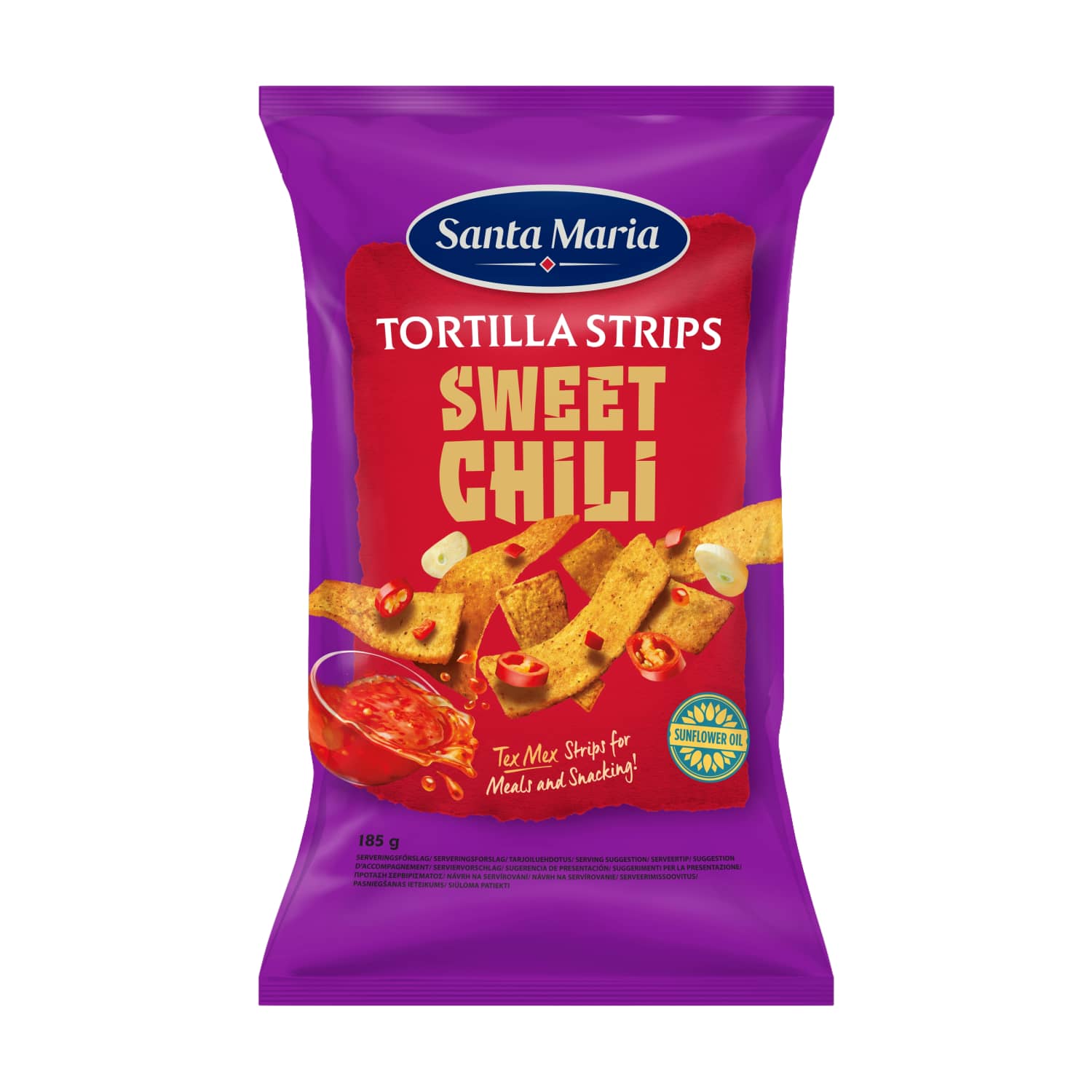 Кукурузные чипсы со вкусом чили SANTA MARIA, 185 г