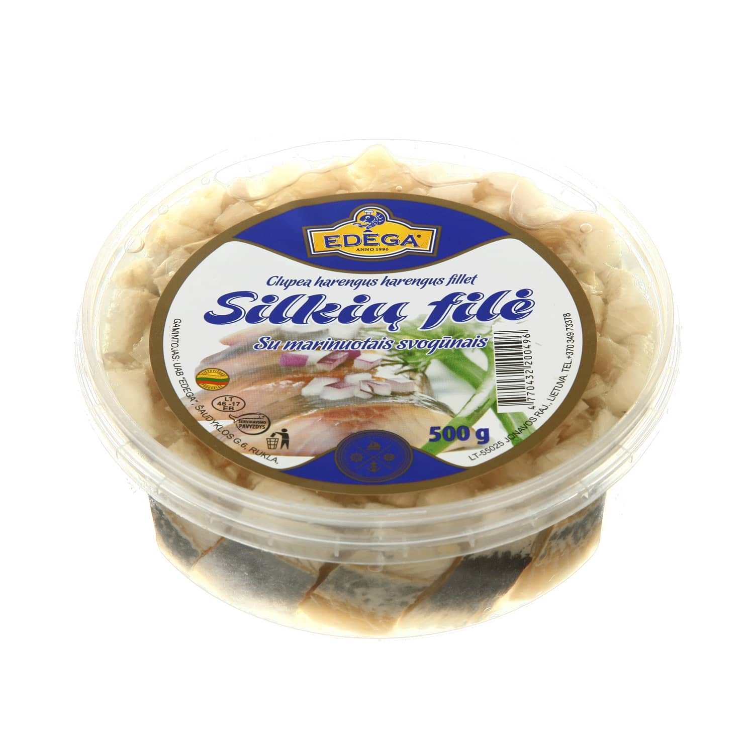Филе сельди с маринованным луком EDEGA, 500 г