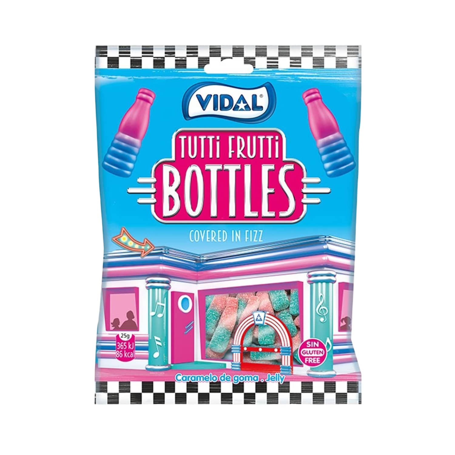 Fruit Flavor Gummy VIDAL BOTTLES, 90 g