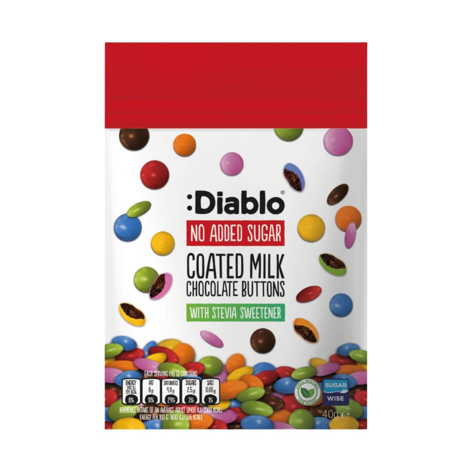 Milk chocolate dragee DIABLO, 40 g