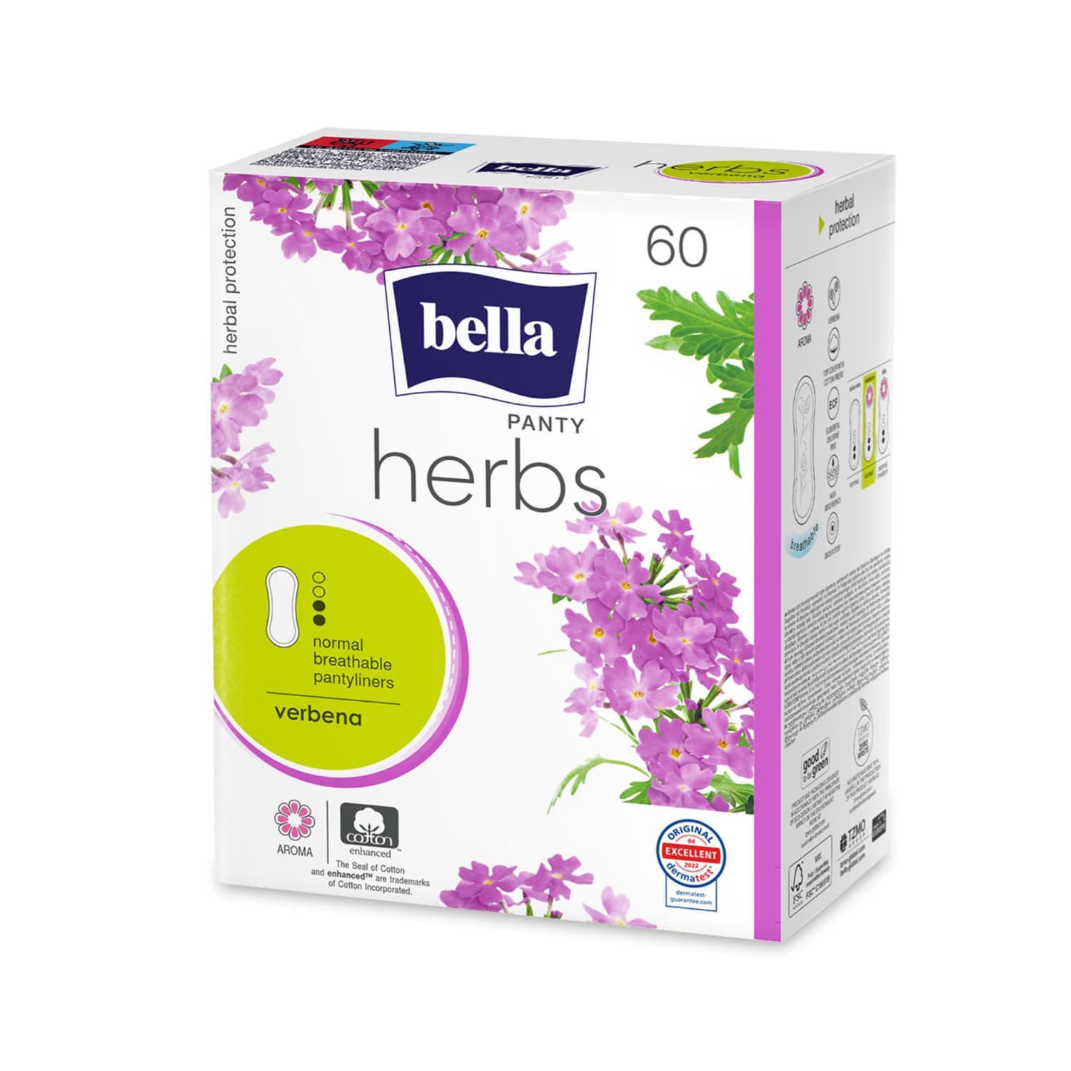 Kasd. įkl. BELLA PANTY HERBS VERBENA, 60 vnt