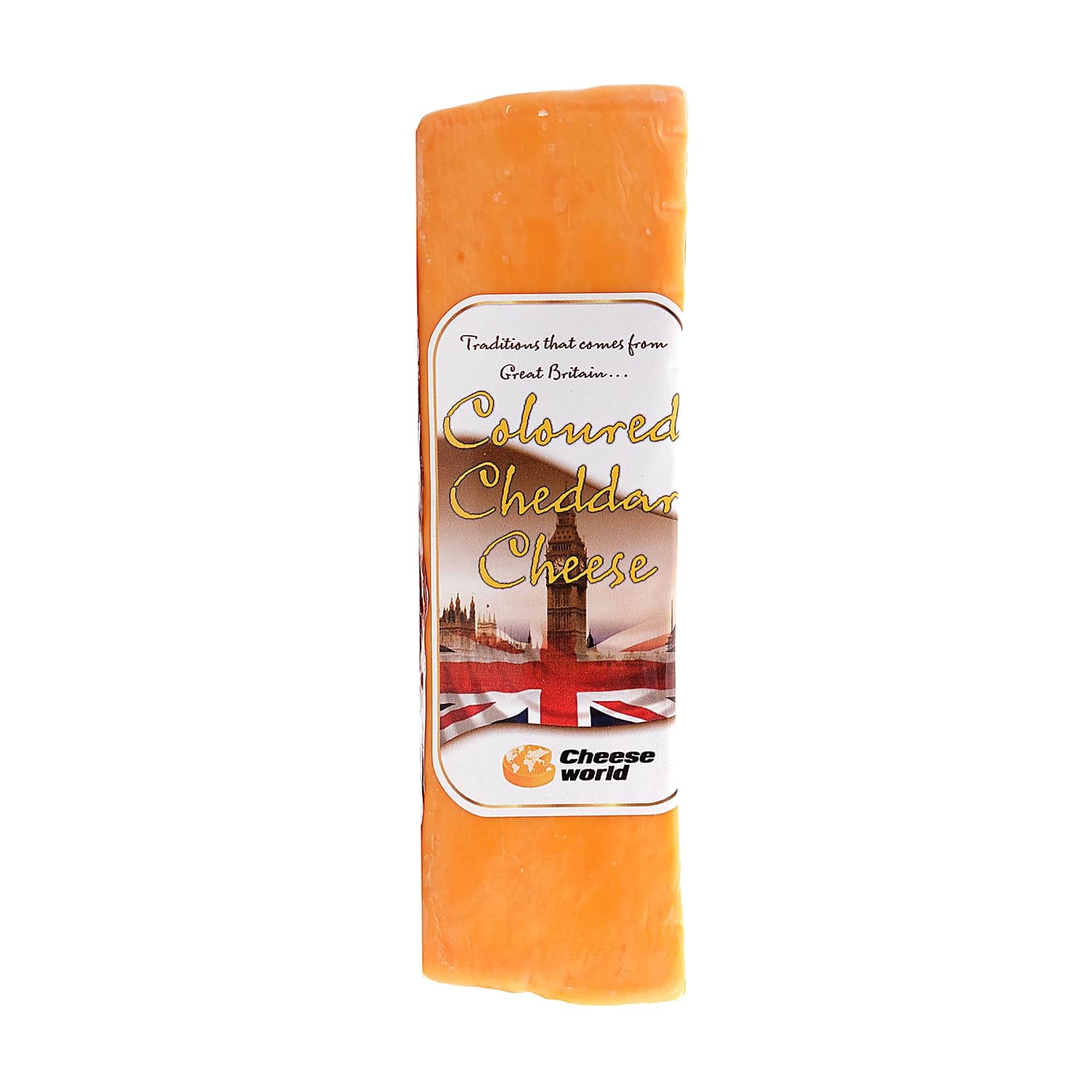 Цветной чеддер сыр cheese world 50%