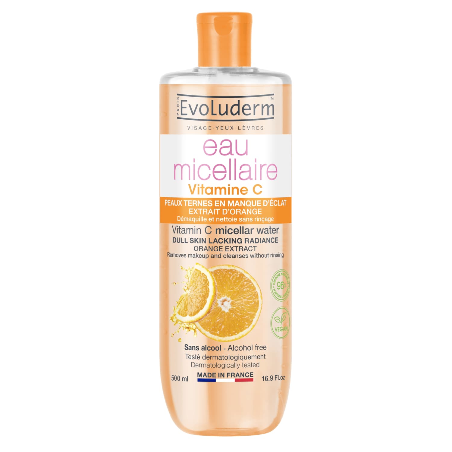 Micel. vanduo EVOLUDERM su vitaminu C, 500 ml