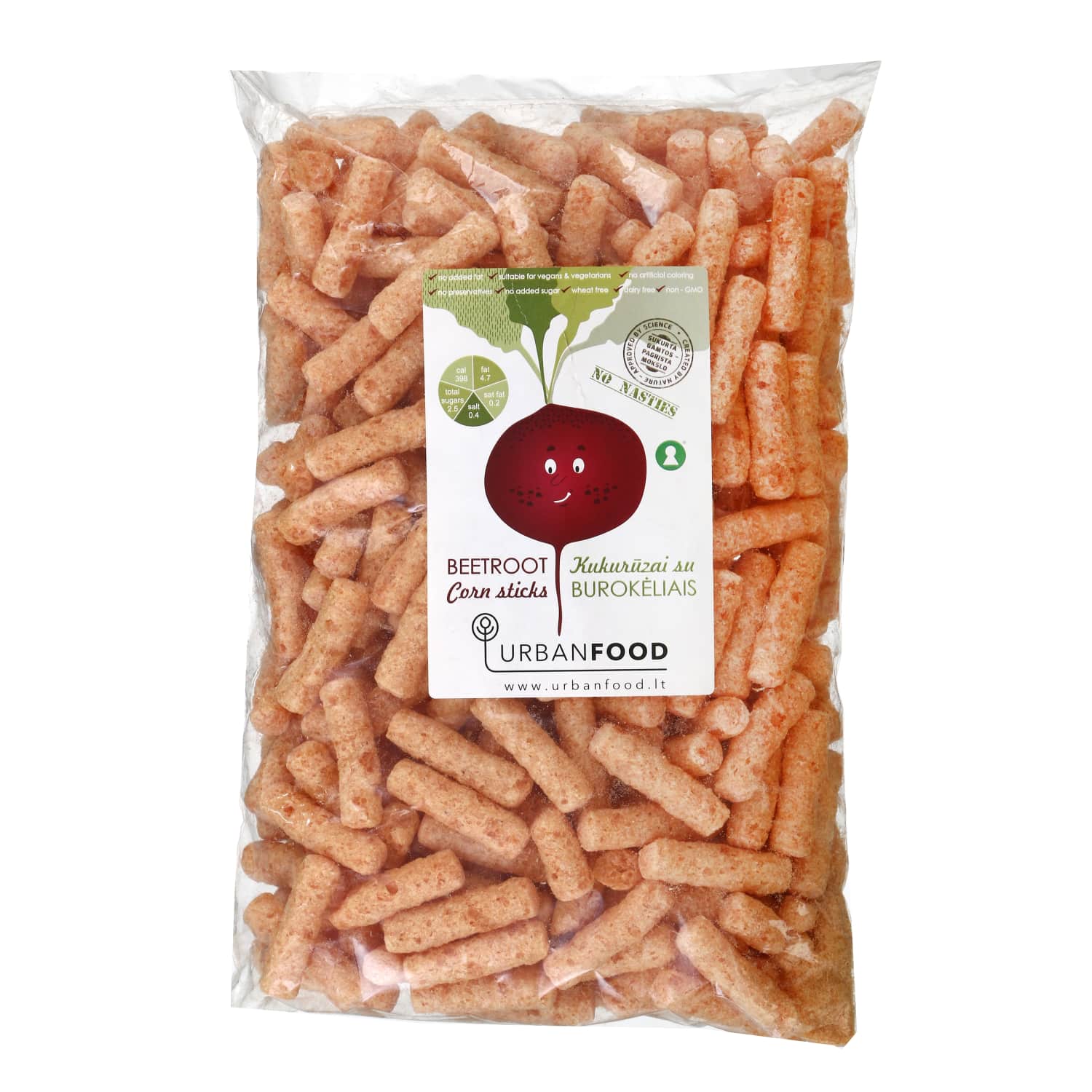 Corn sticks with beets URBANFOOD, 100 g