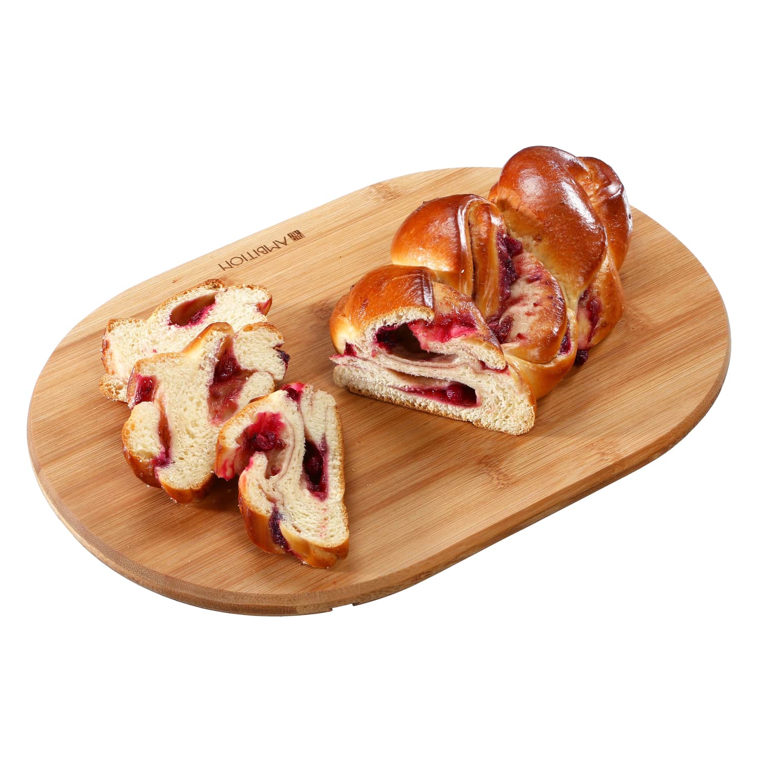 Косичка с малиновой начинкой и клюквой, 300 г