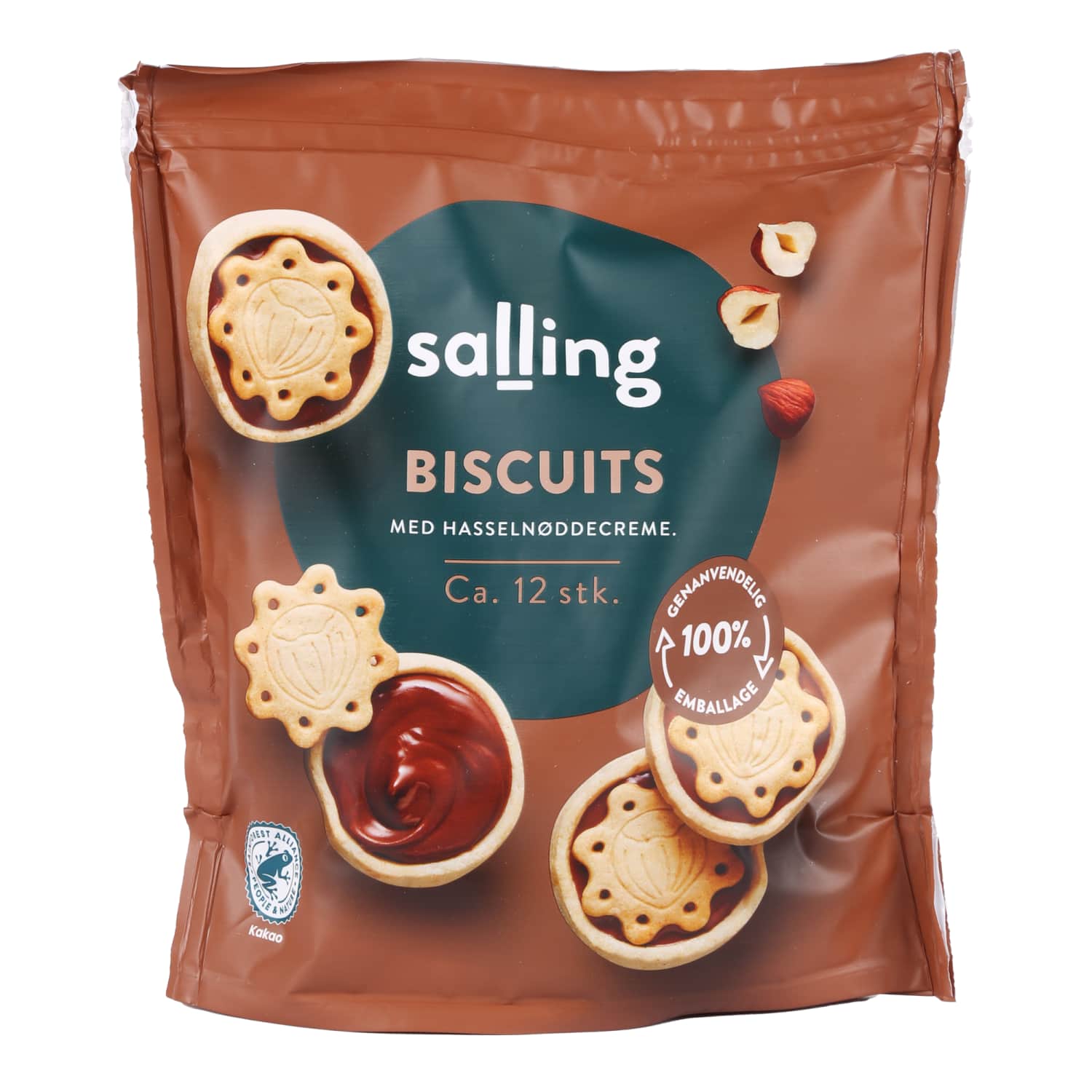 Cookies with hazelnut cream SALLING, 175 g