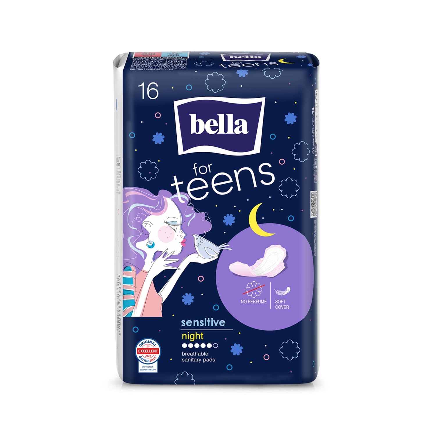 Hig. pak. BELLA TEENS SENSITIVE NIGHT, 16 vnt