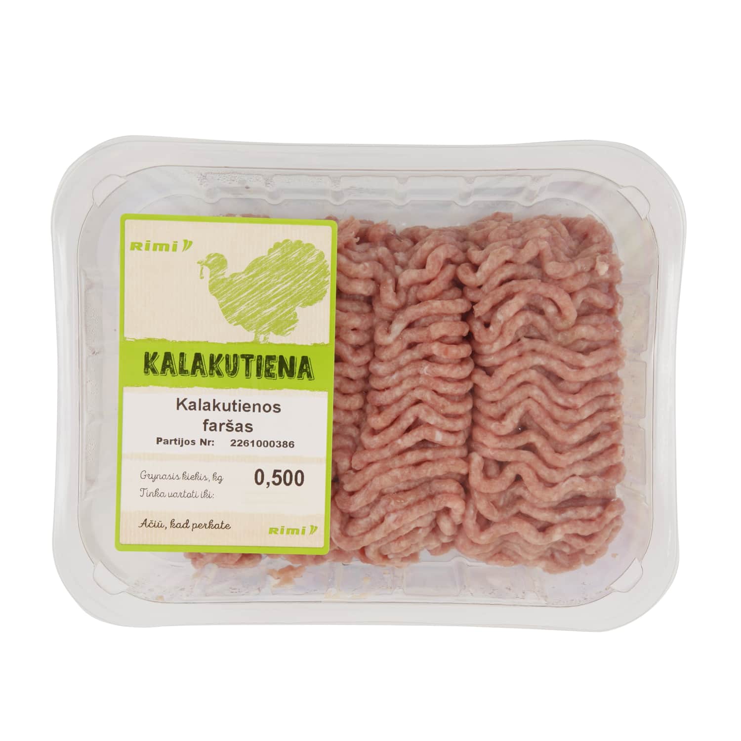 Kalakutienos faršas RIMI, 500 g