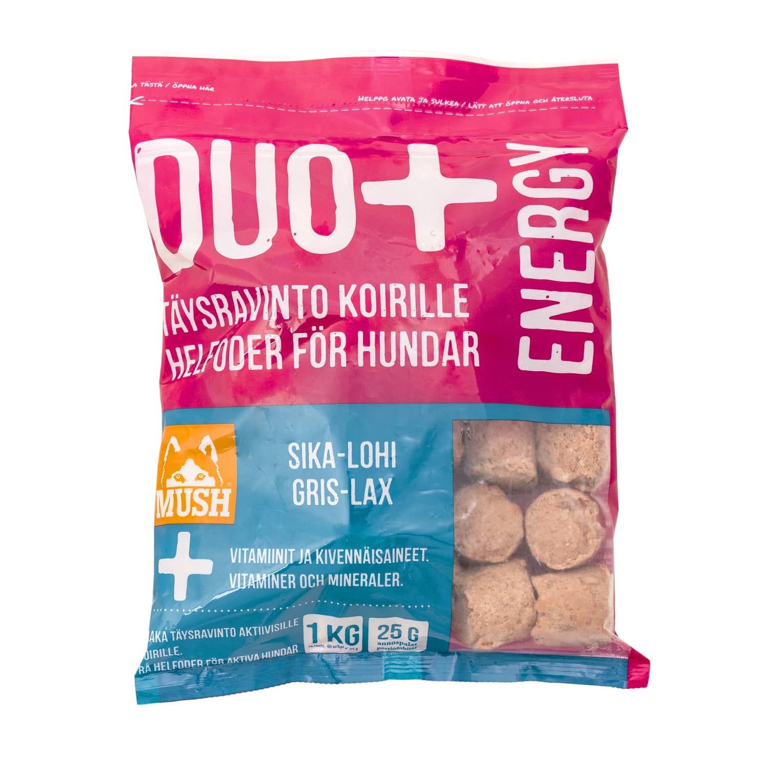 Dog food MUSH DUO+ENERGY with egg and fish, 1 kg