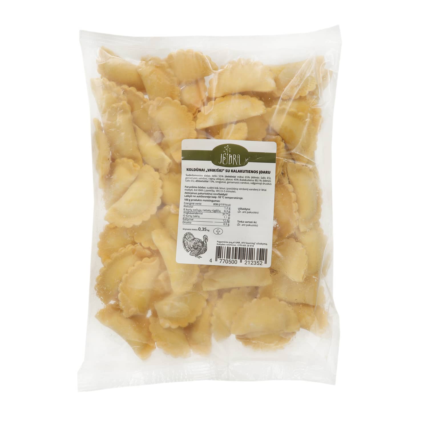 Frozen dumplings with turkey filling JUDRA, 350 g