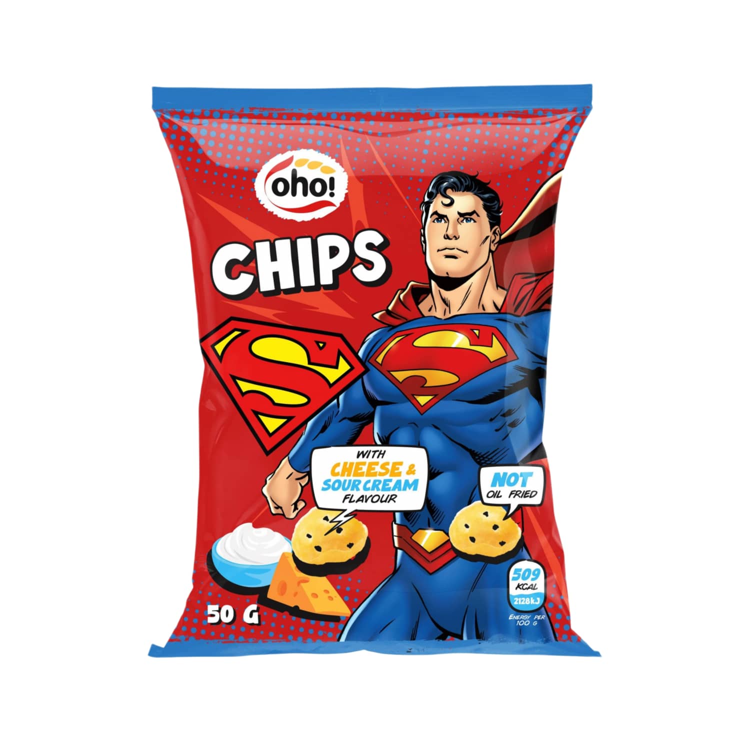 Sūrio, griet. sk. traškuč. SUPERMAN OHO, 50 g