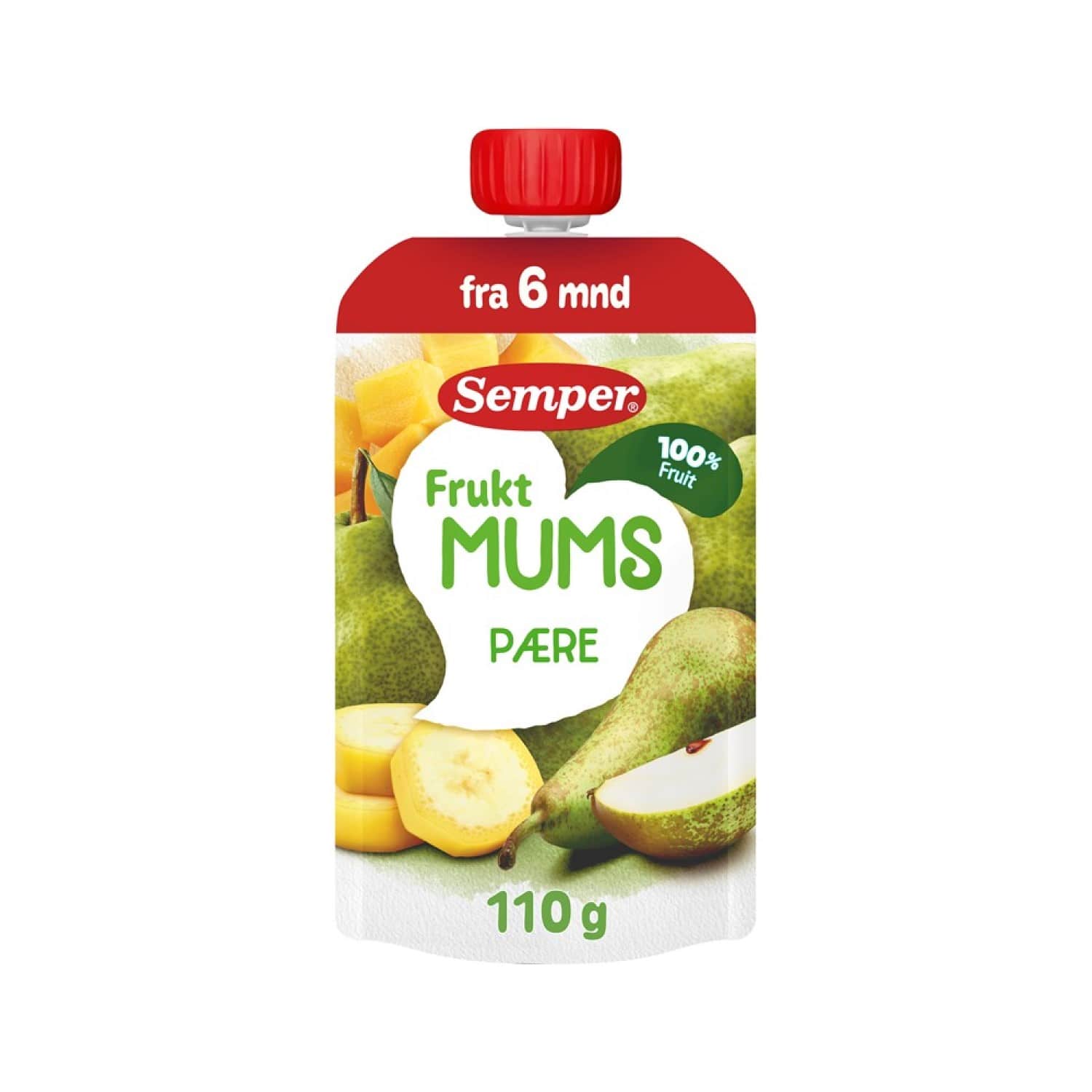 Fruit puree with pear SEMPER, 6 months, 110 g