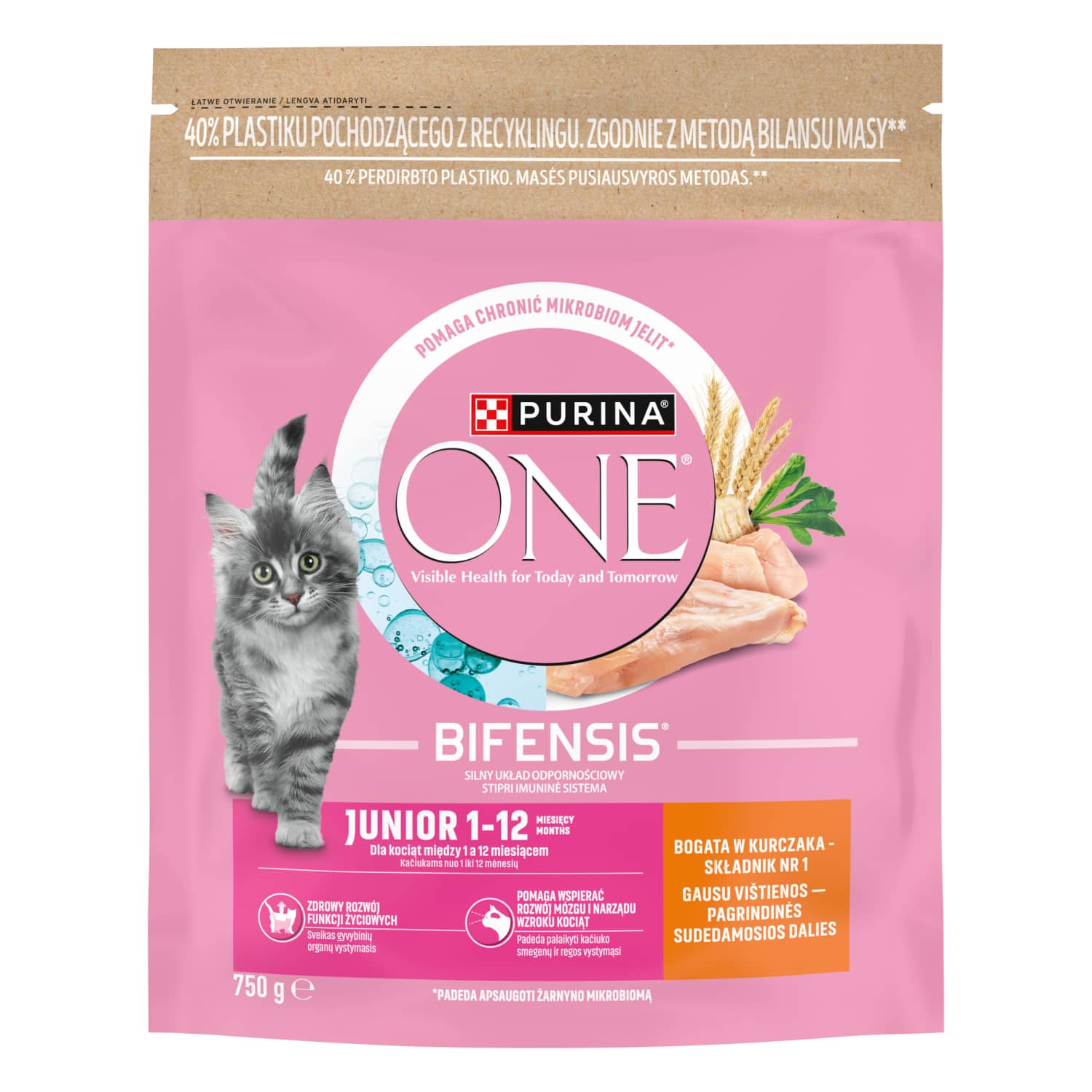 S. ėdalas PURINA ONE kačiukams su višt., 750g