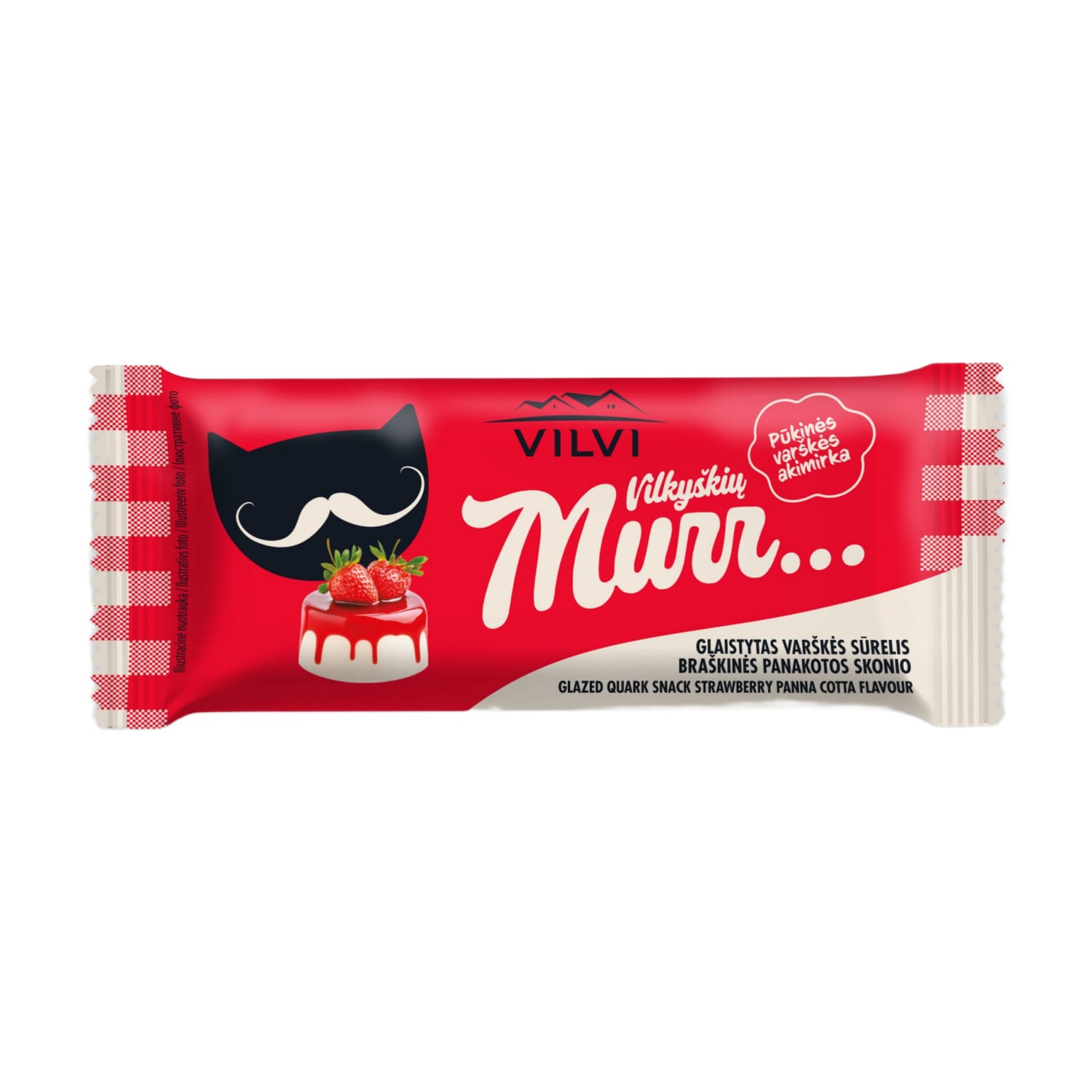 Глазированный творожный сыр VILVI MURR со вкусом клубничной панна-котты, 40 г