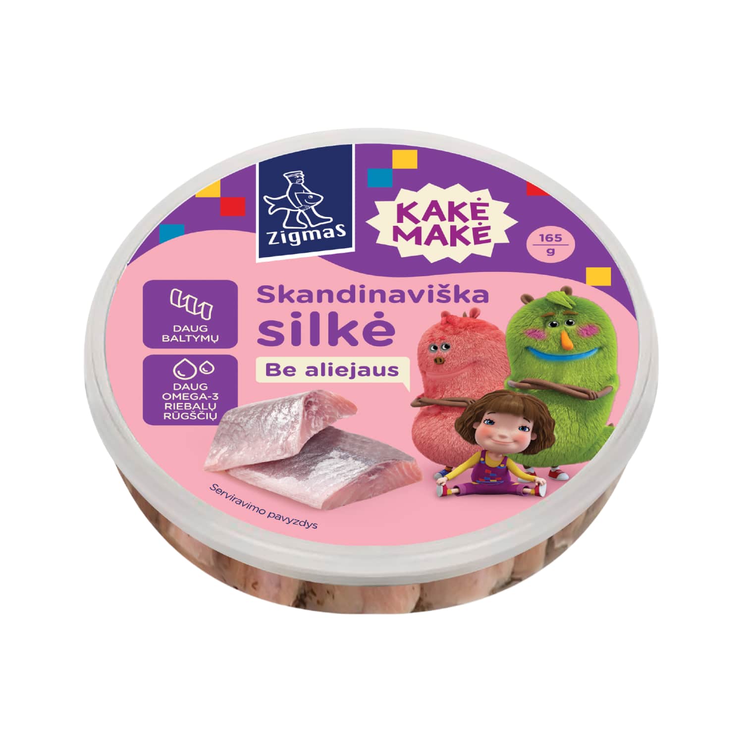 Herring fillet without oil ZIGMAS KAKĖ MAKĖ, 165 g