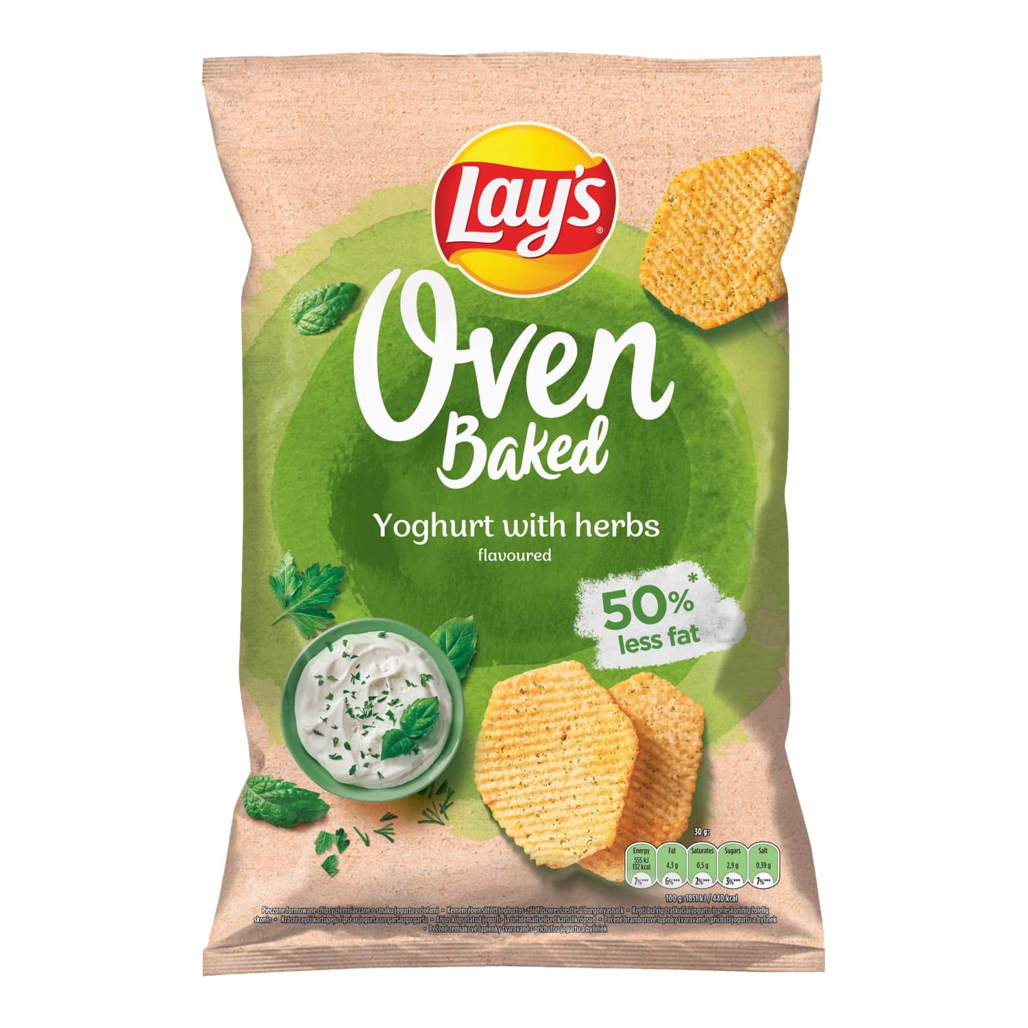 Йогуртовые чипсы с травами LAYS, 110 g