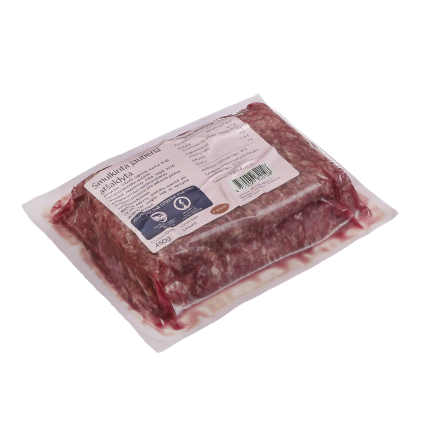 Chilled minced beef AGARAS, 20%, 450 g