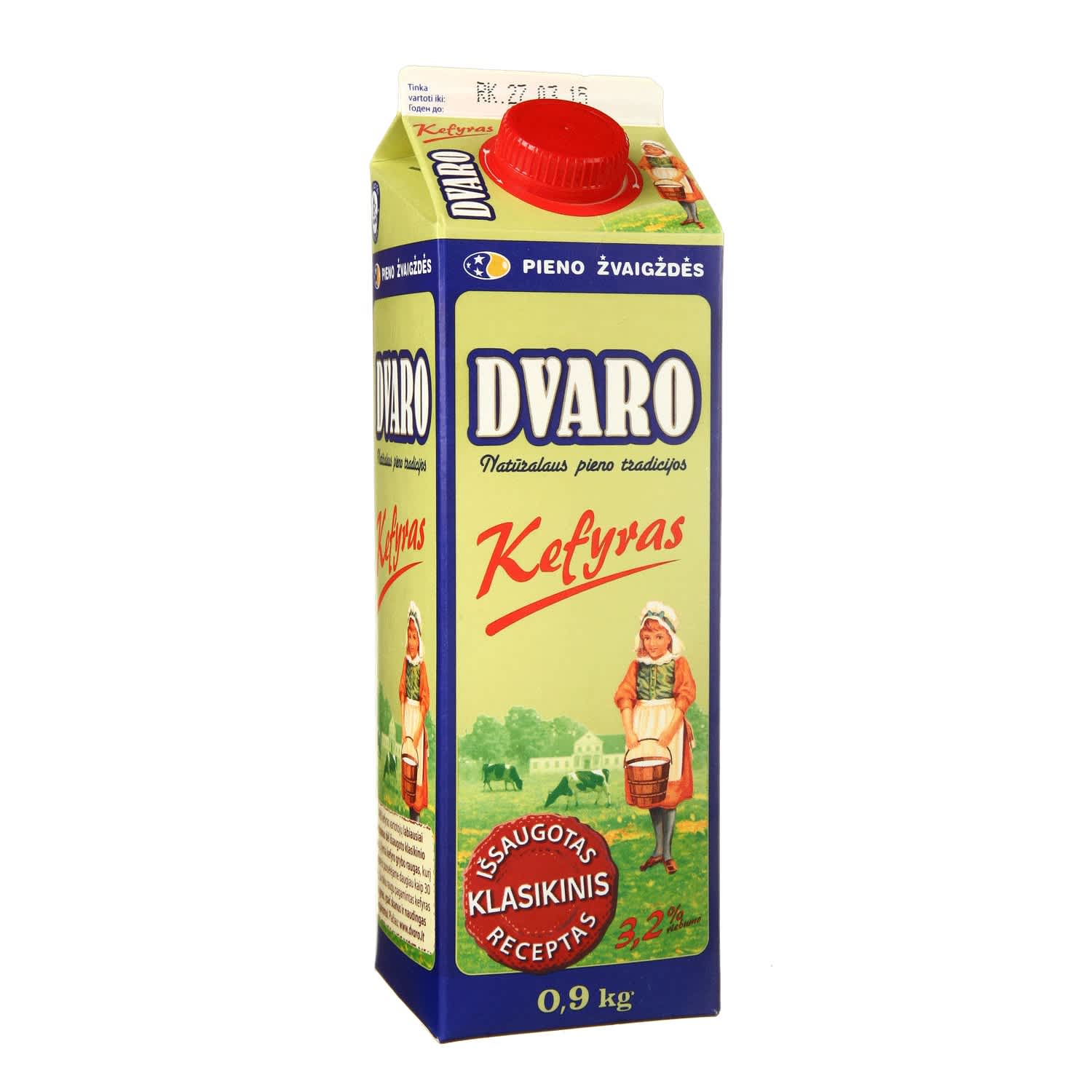 DVARO кефир, 3,2% жира, 900 г