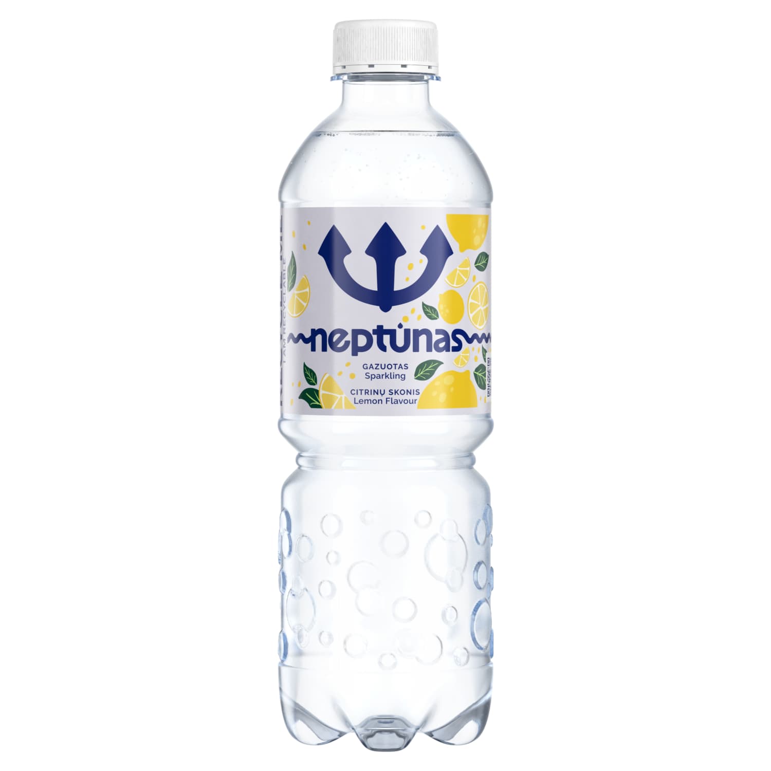 Gazuotas stalo vanduo NEPTŪNAS LEMON, 500 ml