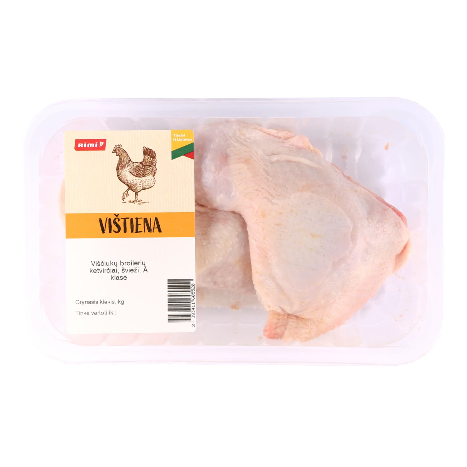 Chicken broiler quarters RIMI, grade A, 1 kg