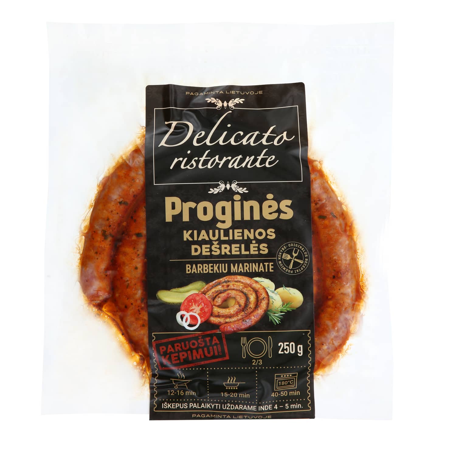 Festive pork sausages in BBQ marinade, 250 g