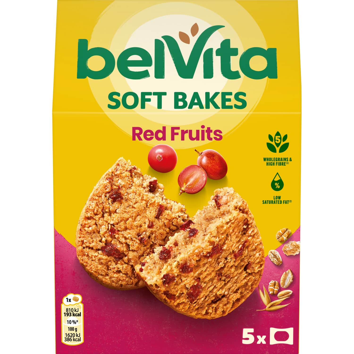 Cookies BELVITA SOFT BAKES FRUIT, 250 g