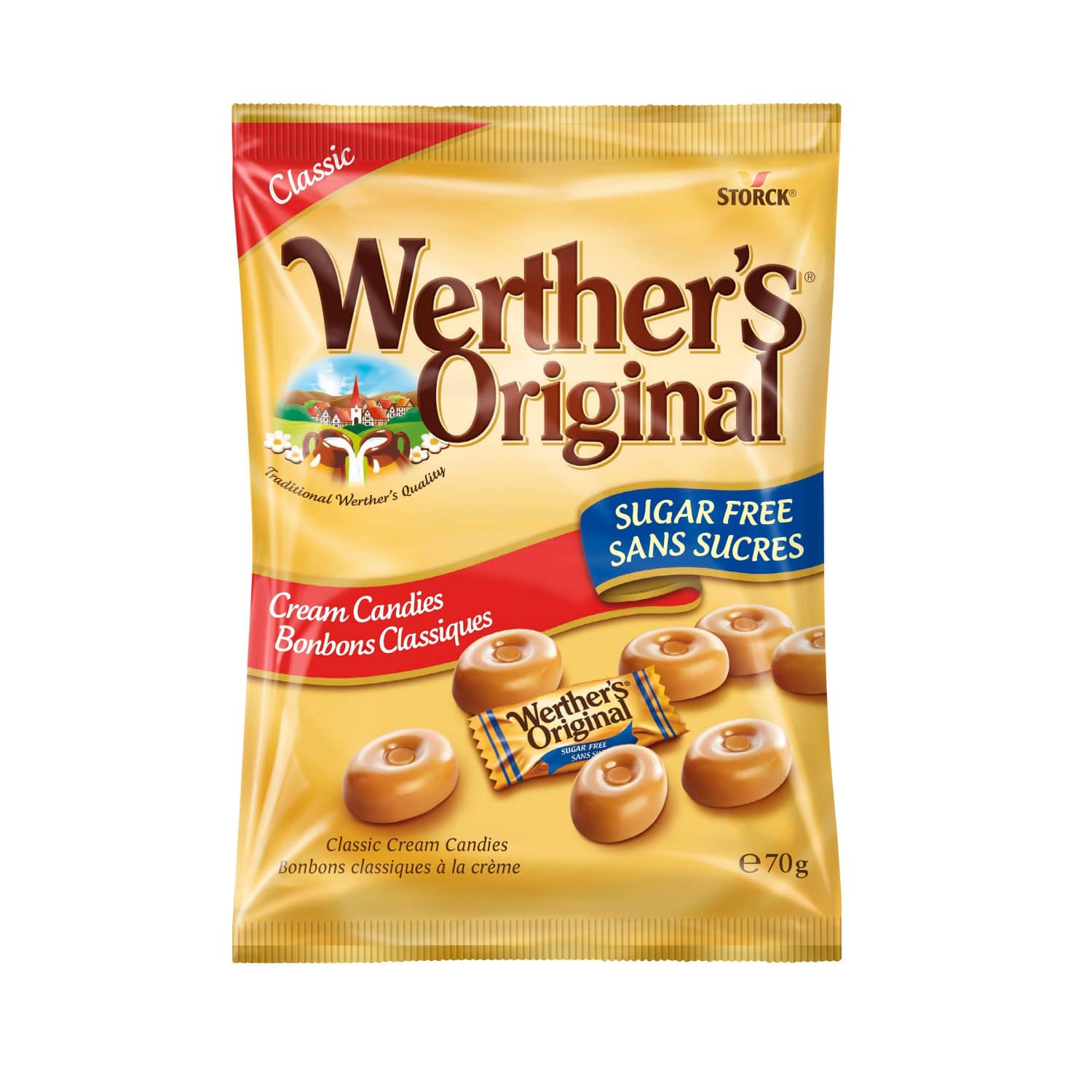 Cream caramel with sweetener WERTHER'S Orig.SF, 70 g