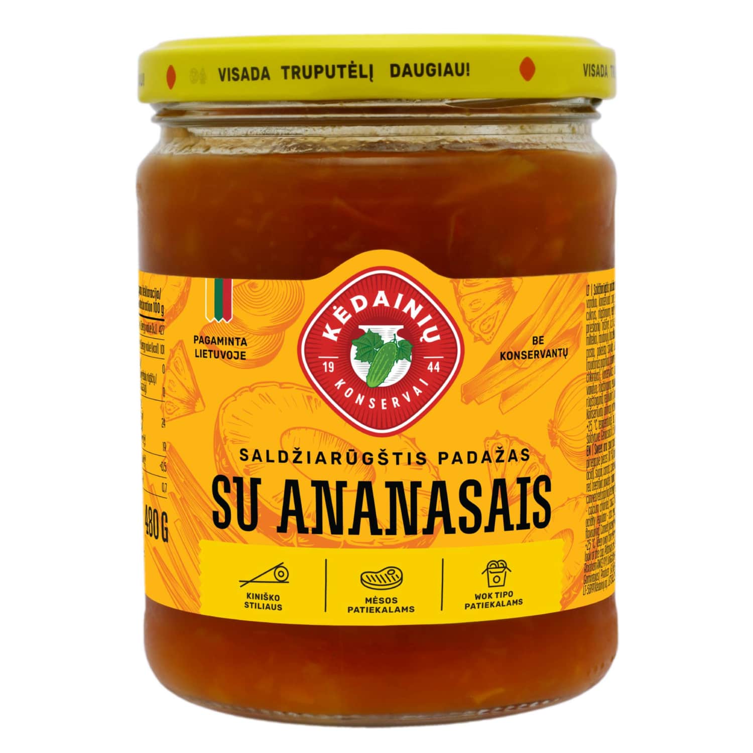 Saldž.pad.su anan.KĖDAINIŲ KONSERVAI, 480 g