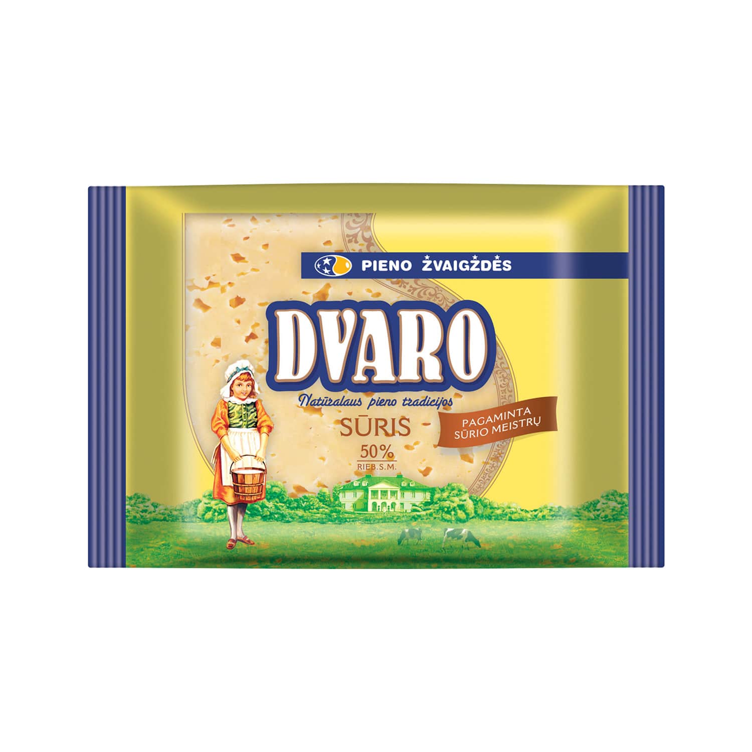 Puskietis sūris DVARO, 50 % rieb., 240 g