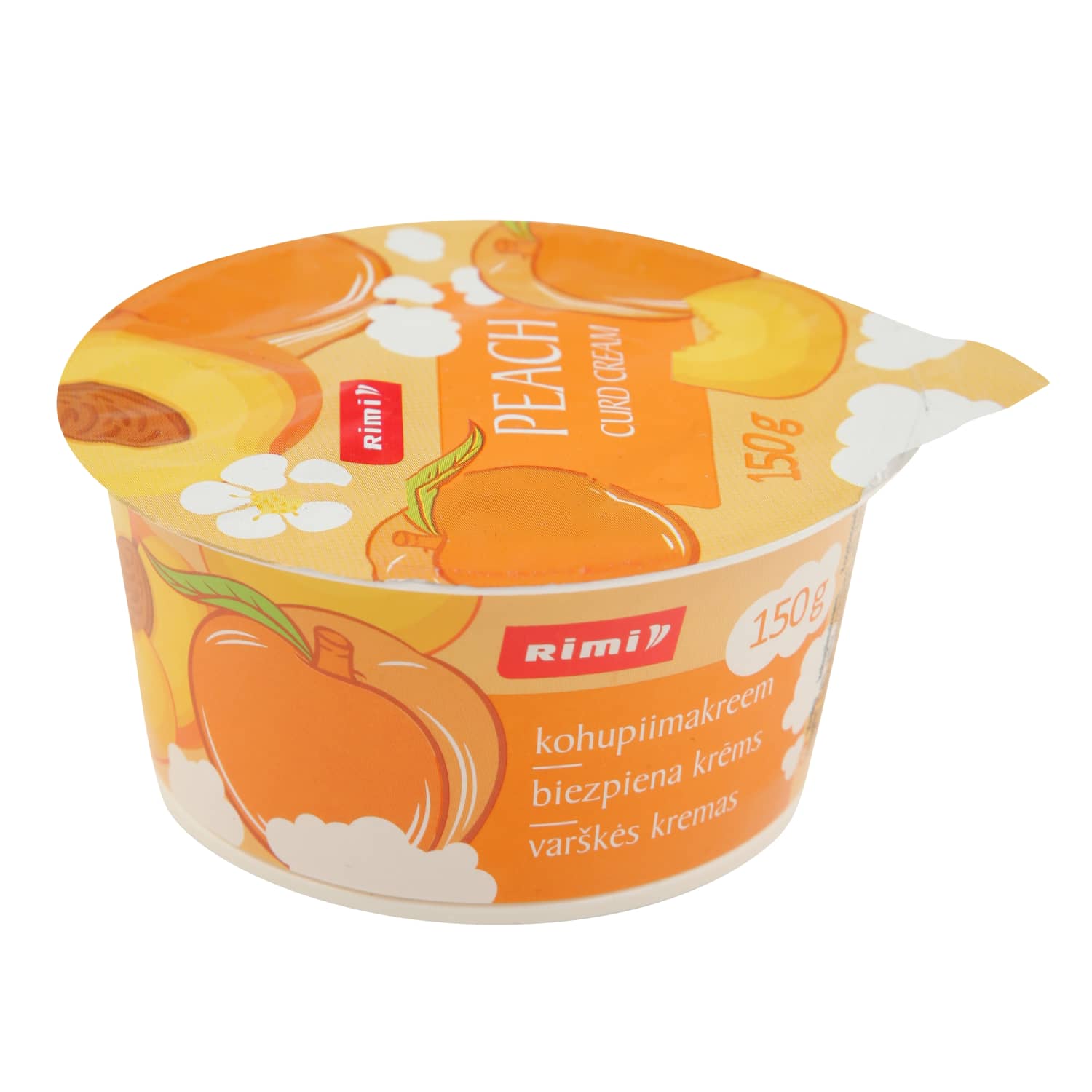 Cottage cheese cream with peaches RIMI, 6.1%, 150 g