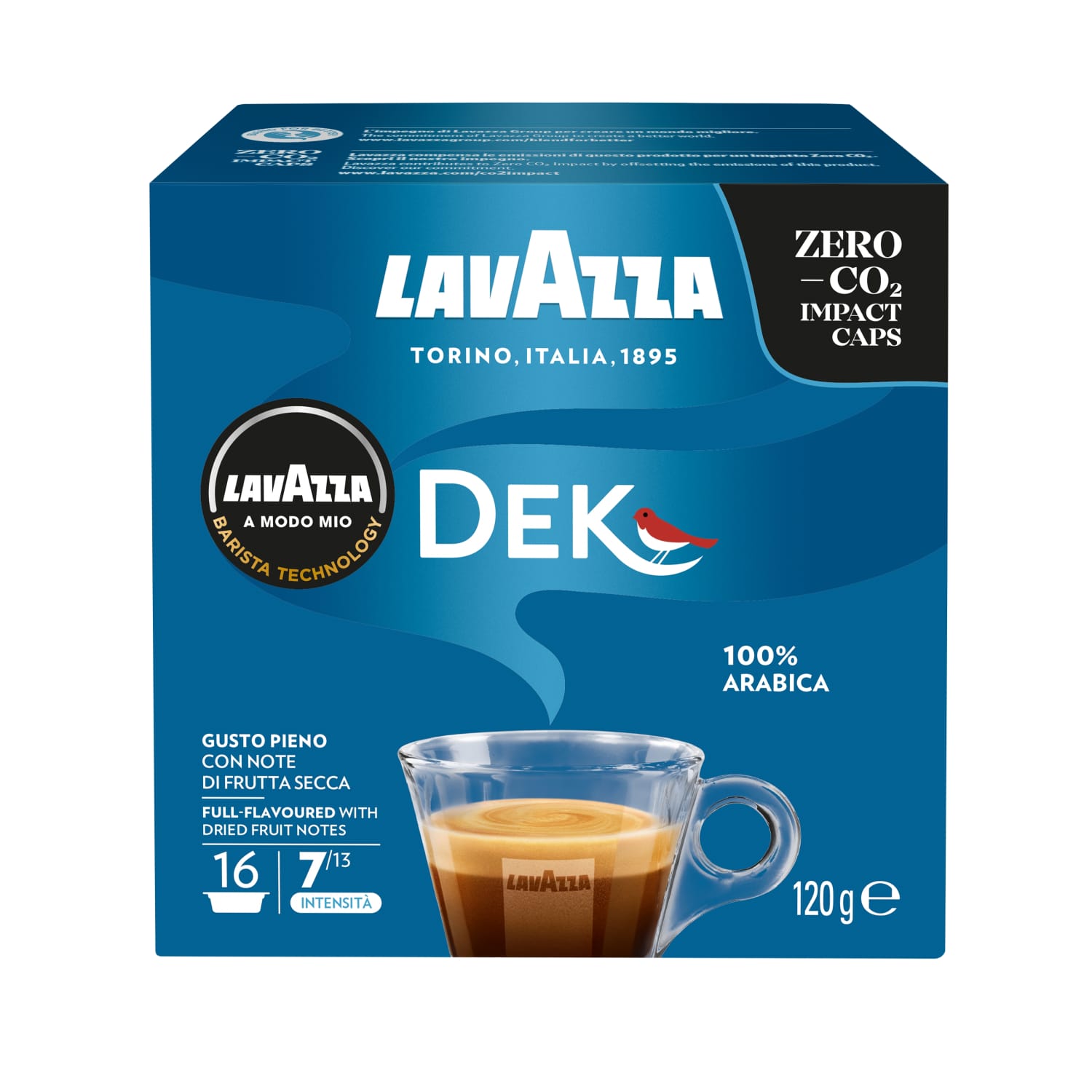 Coffee capsules LAVAZZA DEK CREMOSO, 120 g