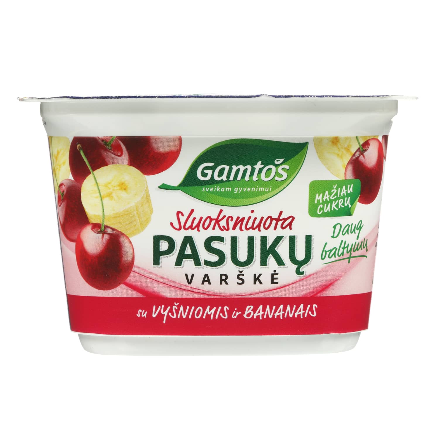 Buttermilk cottage cheese with cherry banana, GAMTOS, 2%, 130 g