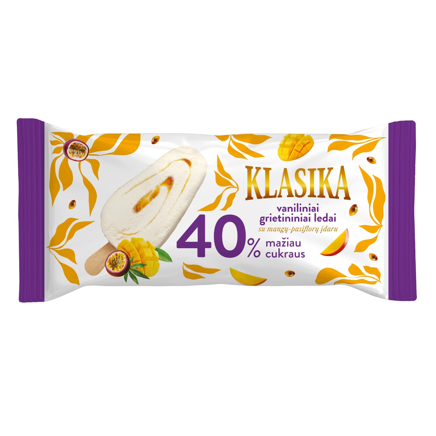 Eating ice cream with mango filling KLASIKA, 100ml/50g