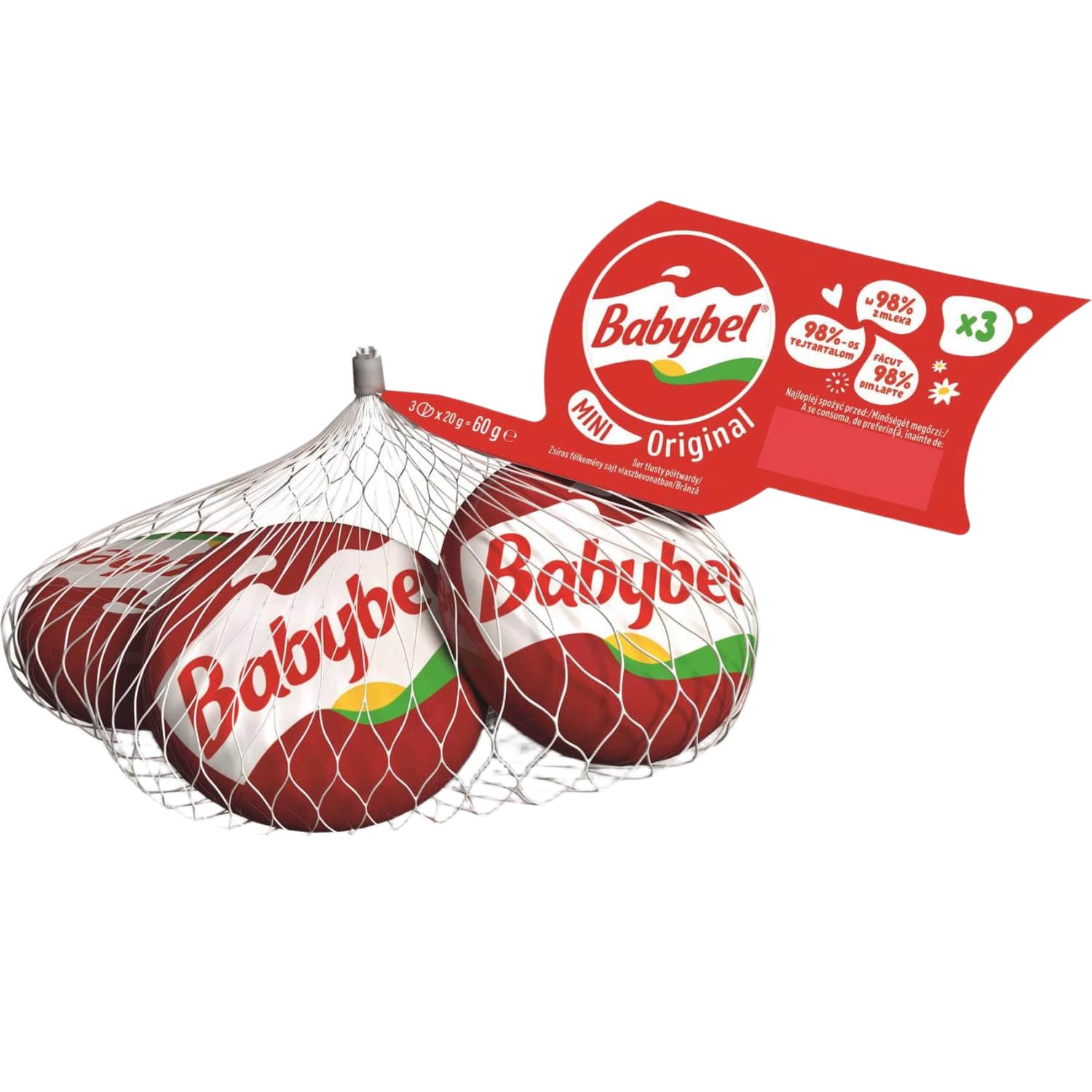 Sūris MINI BABY BEL, 45 % rieb., 60 g