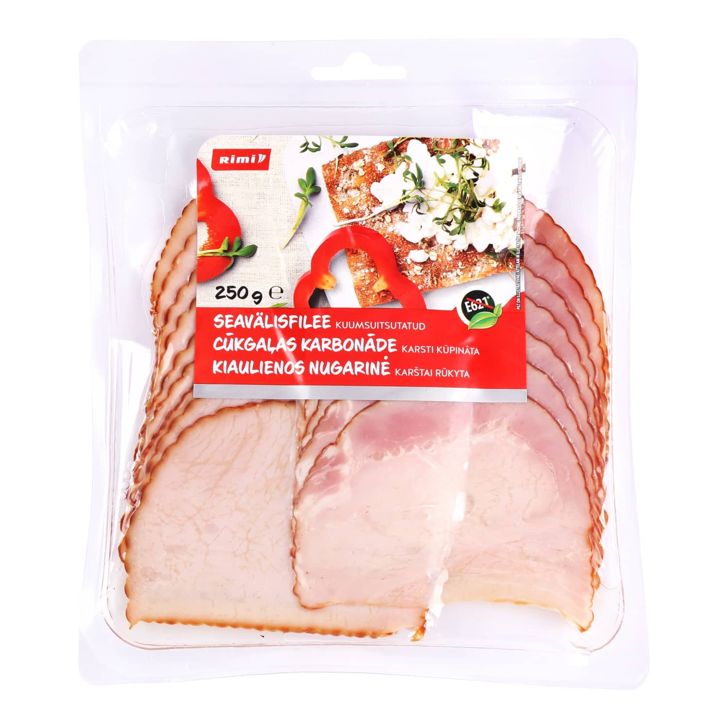 Hot smoked pork loin RIMI, 250 g