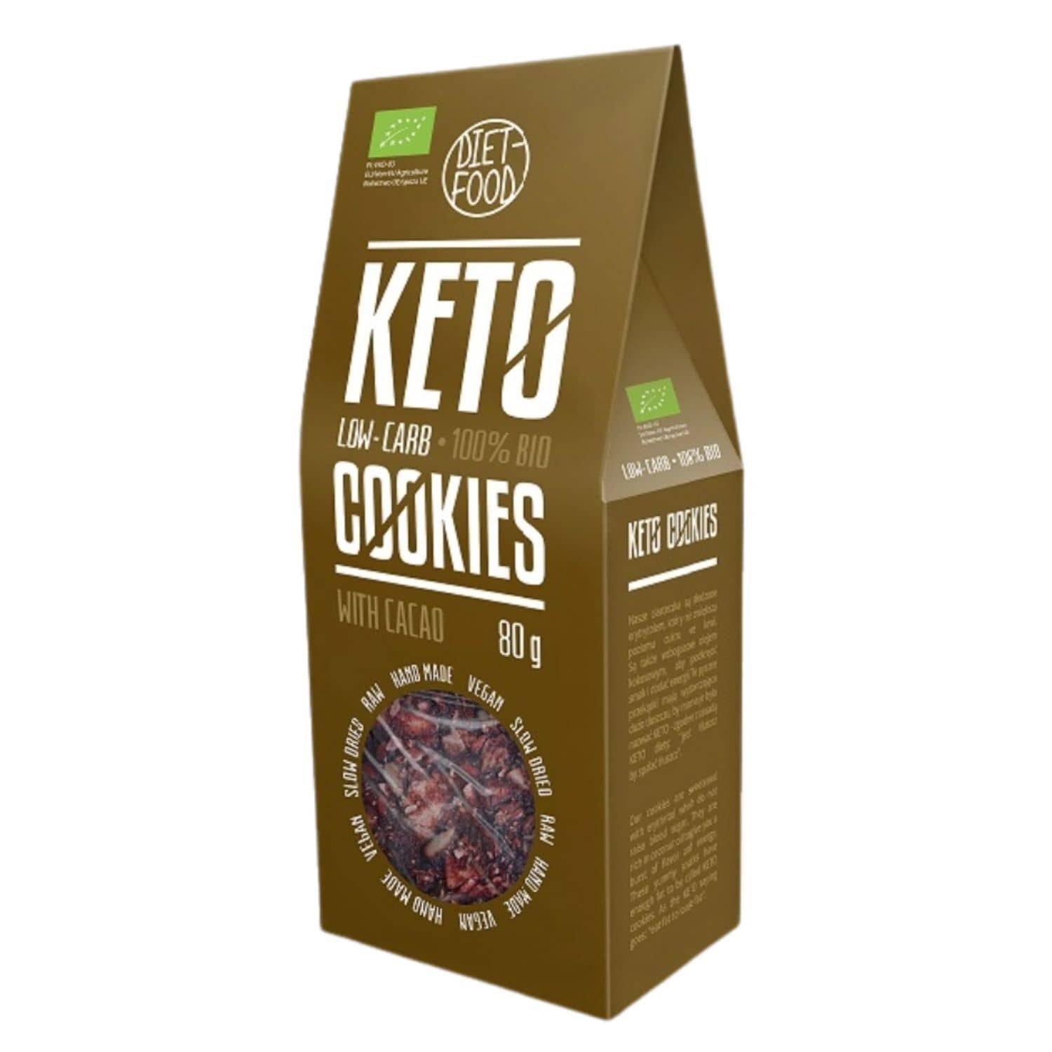 Organic Cookies with Cocoa KETO DIET-FOOD, 80 g