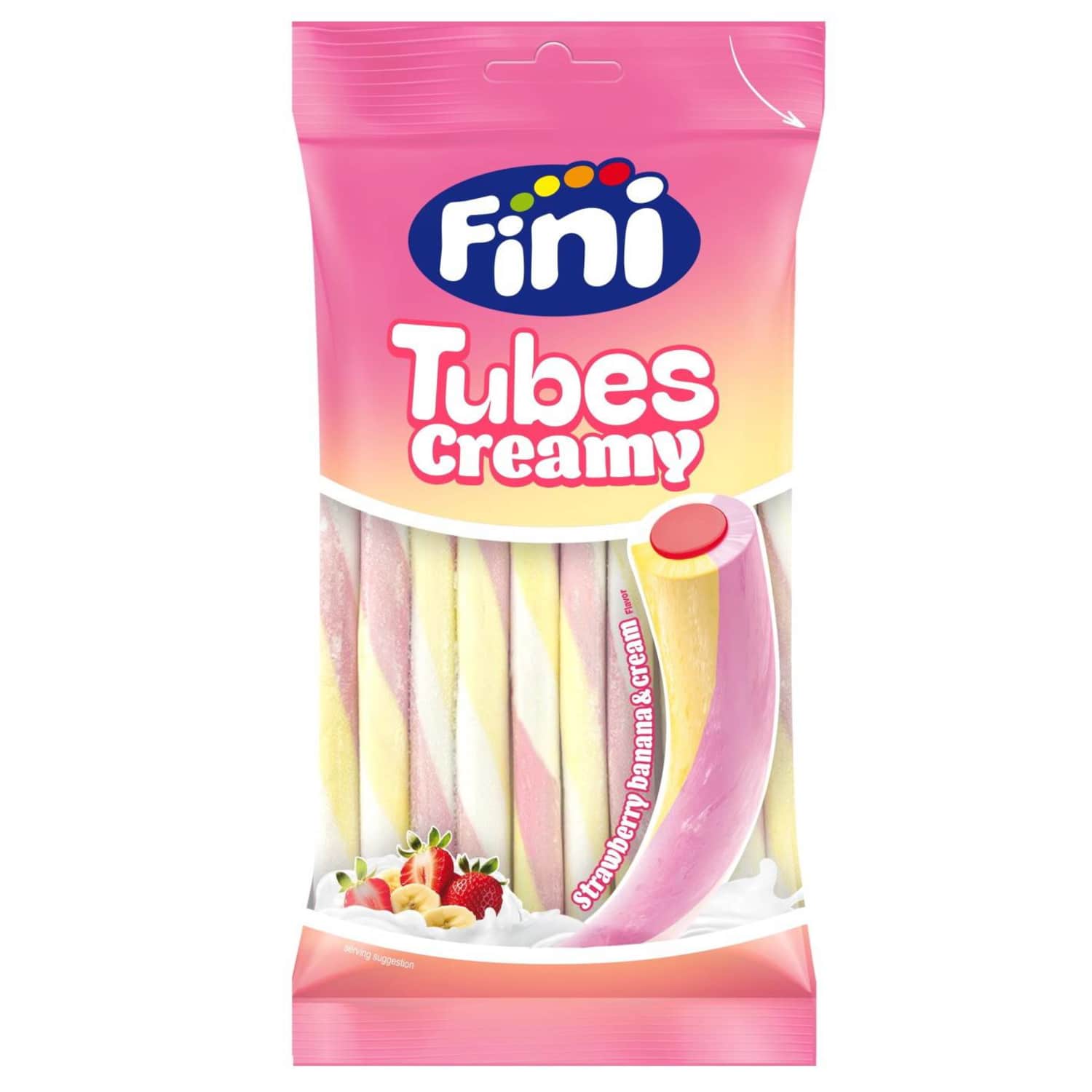 Braškių ir bananų sk. guminukai FINI, 80 g