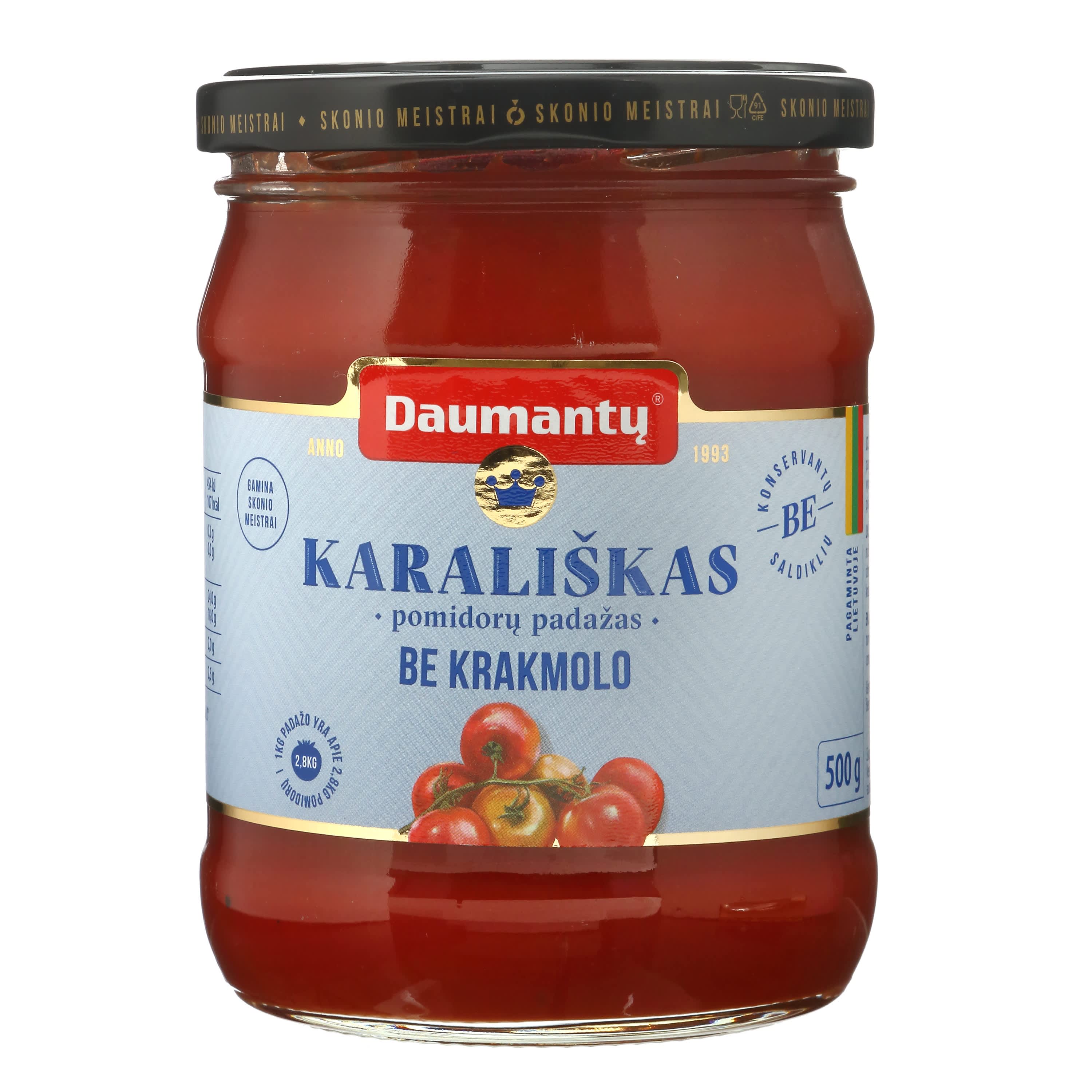 ДОУМАНТУ КОРОЛЕВСКИЙ помидорный соус без сахара, 500 г
