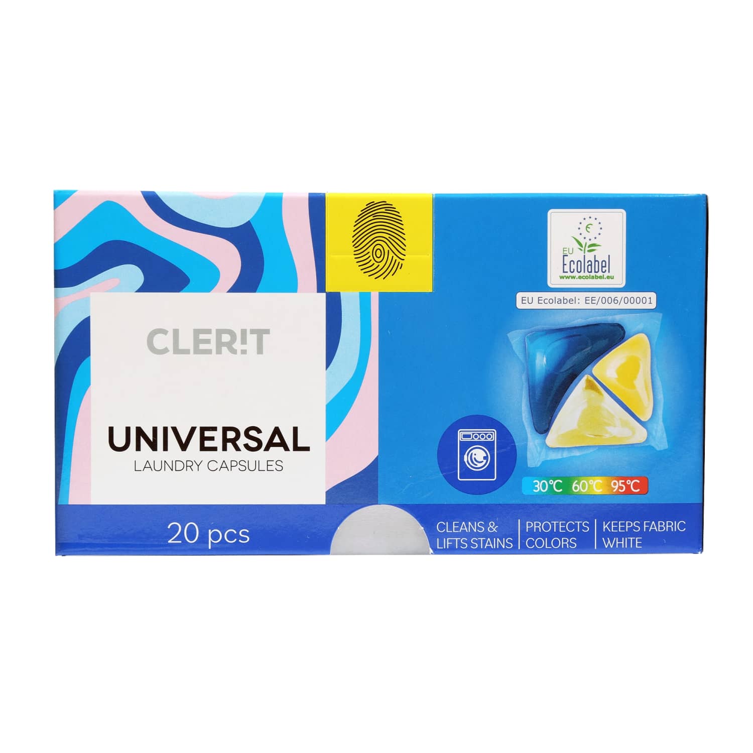 Стиральные капсулы CLERIT UNIVERSAL, 20 шт.