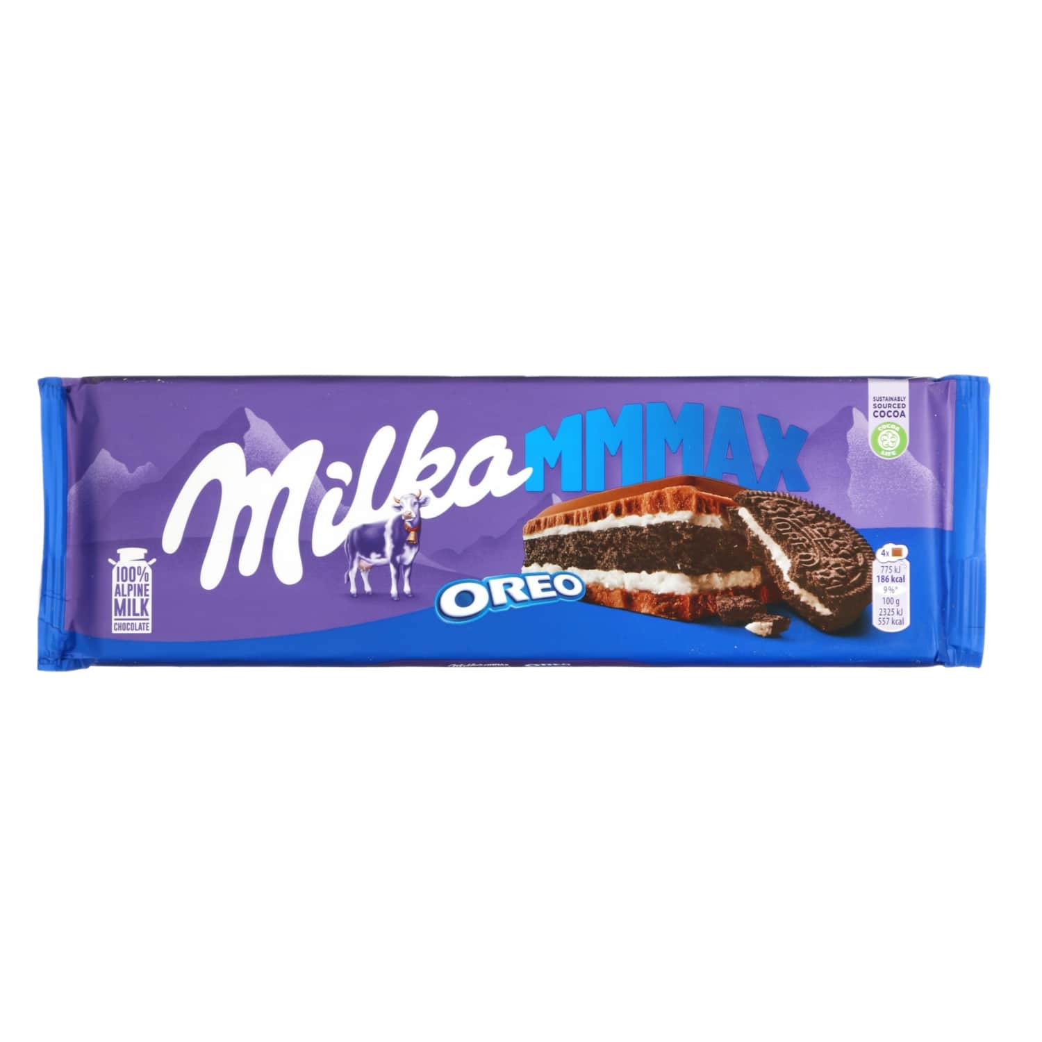 Молочный шоколад с кусочками печенья, MILKA OREO, 300 г