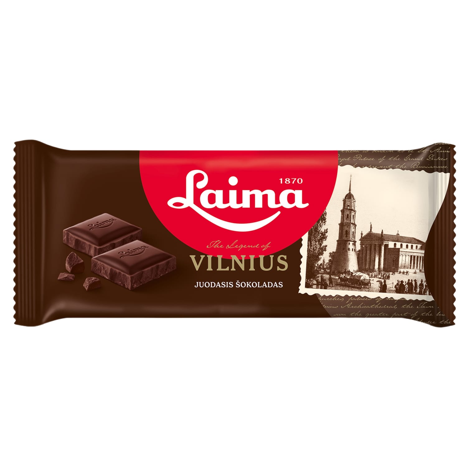 Juodasis šokoladas LAIMA Vilnius, 90 g