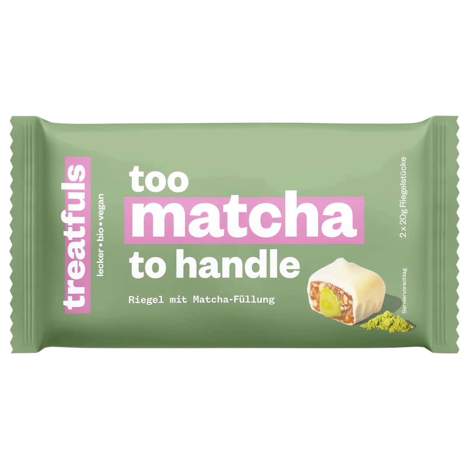 Ekol. батончик TOO MATCHA TREATFULS, 2x20 г