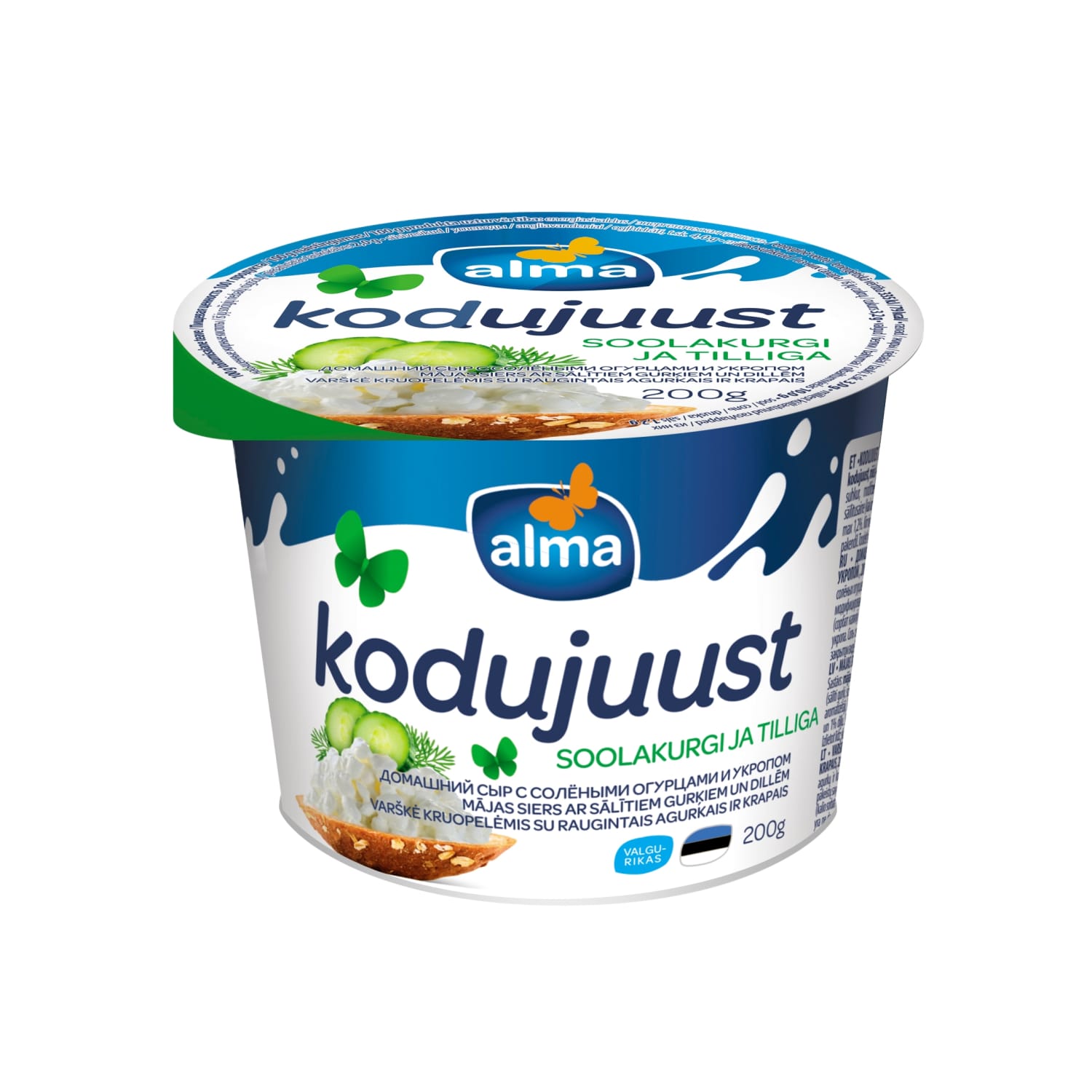 Творог с маринованным огурцом и укропом ALMA, 3%, 200 г